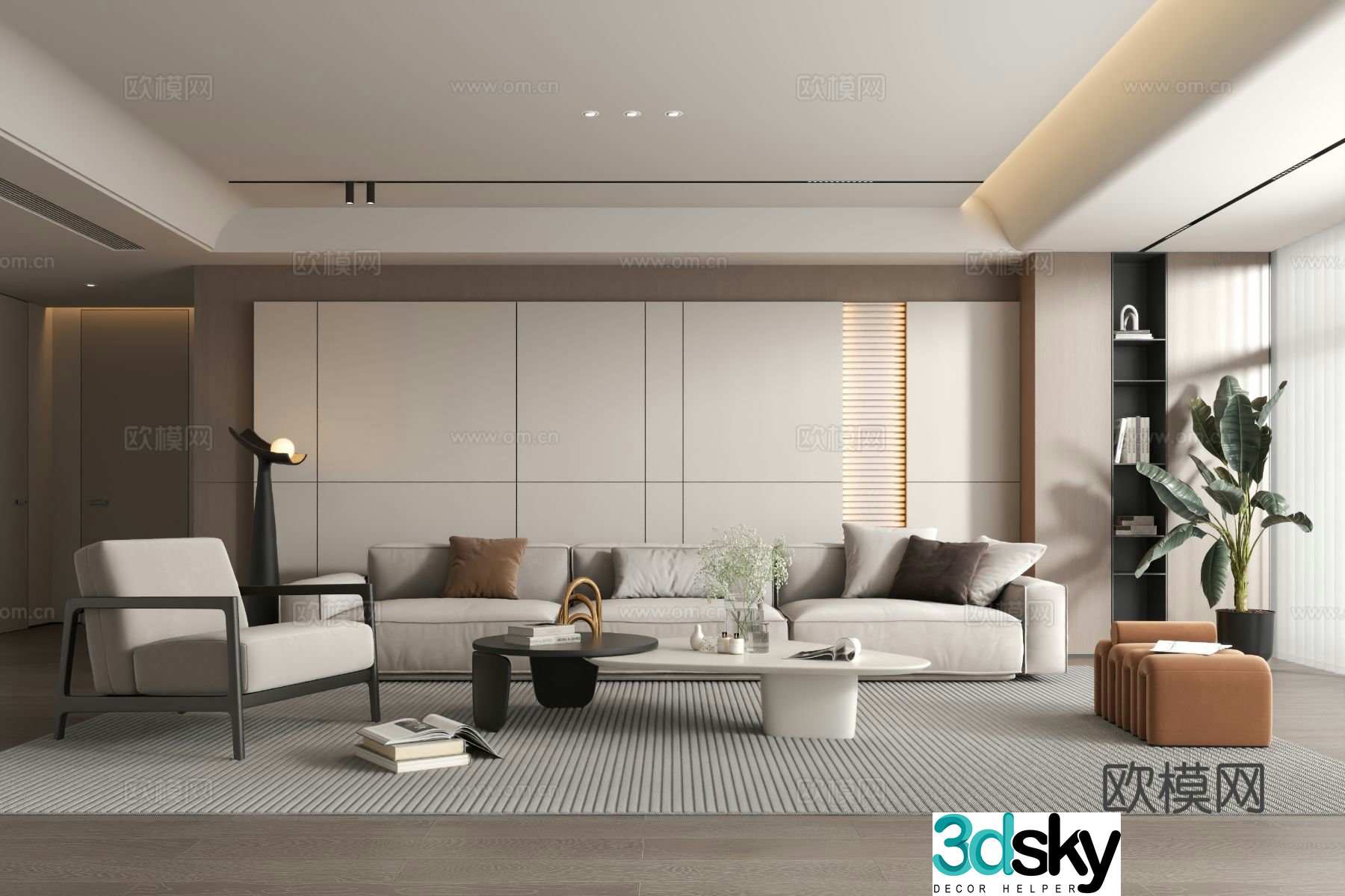 Modern living room 3d model