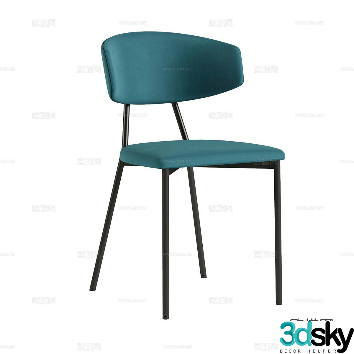 Modern chair dining chair 3d model