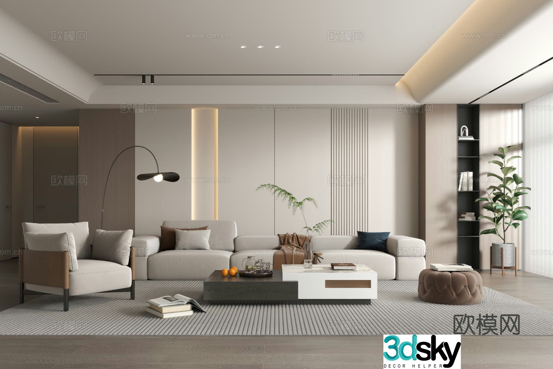 Modern living room 3d model