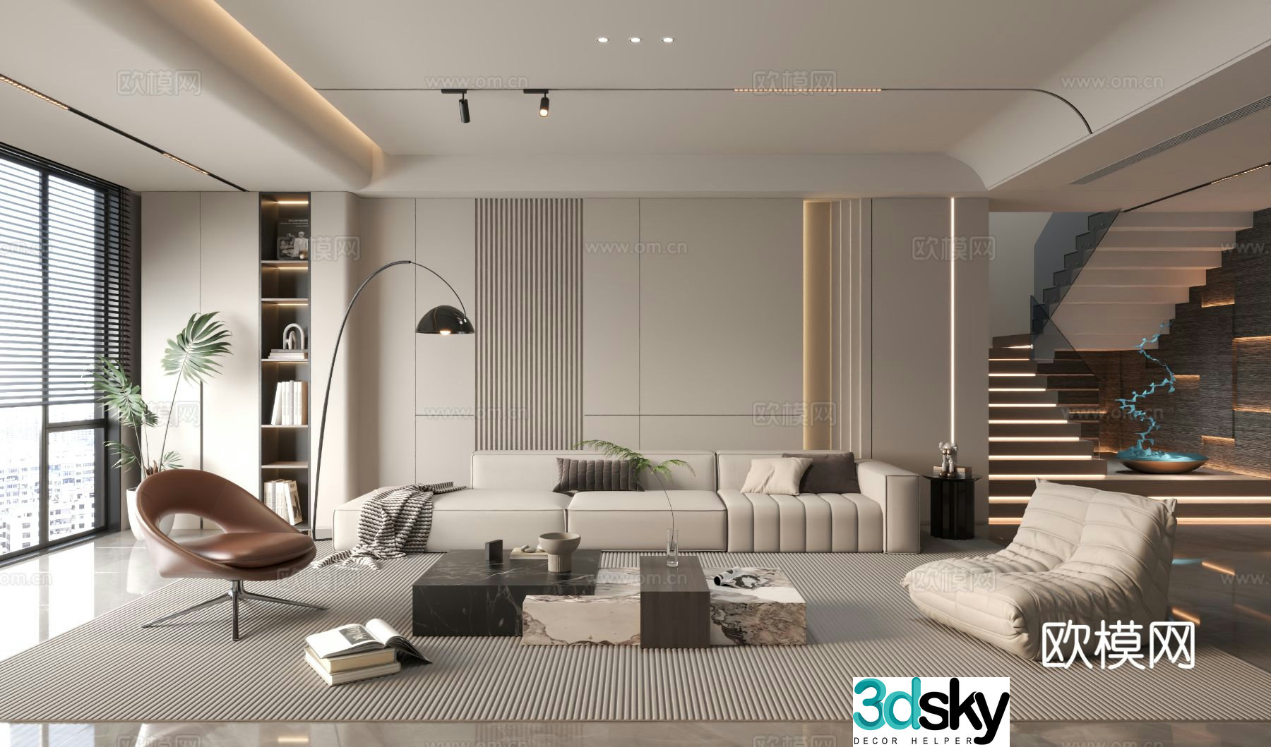 Modern living room 3d model