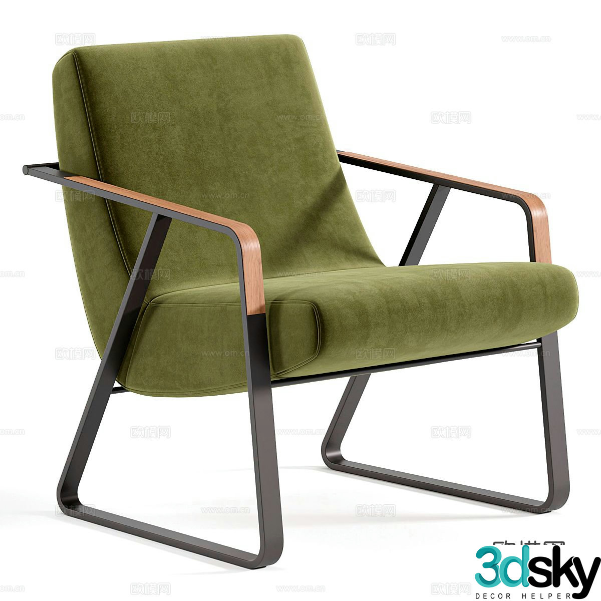 Modern chair leisure chair 3d model