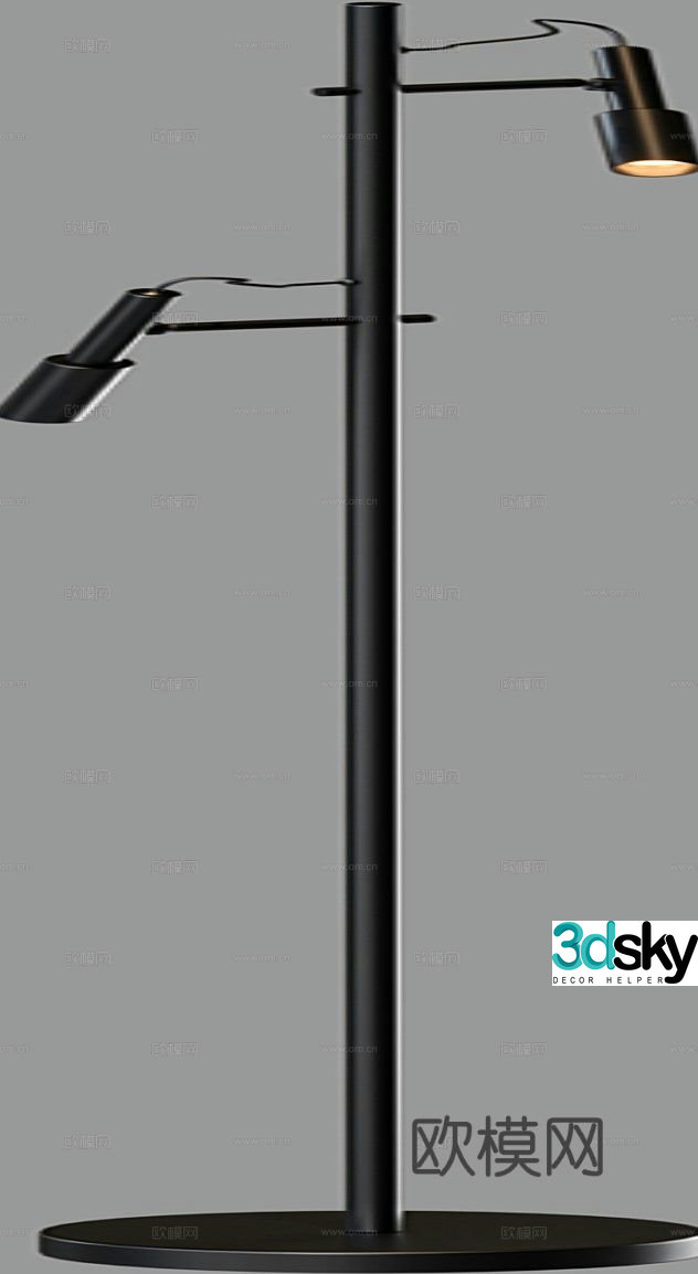 Simple floor lamp 3d model