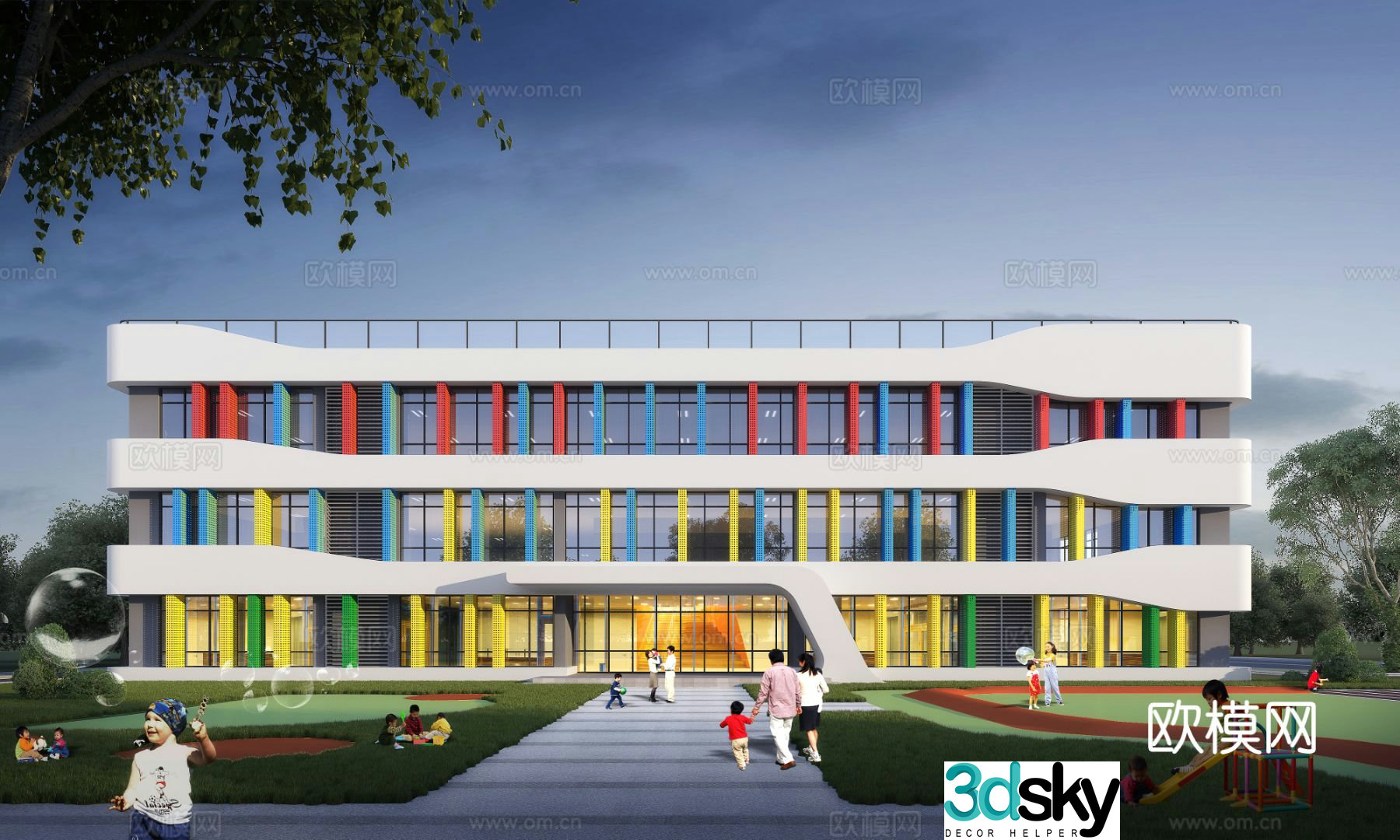 Kindergarten appearance 3D model