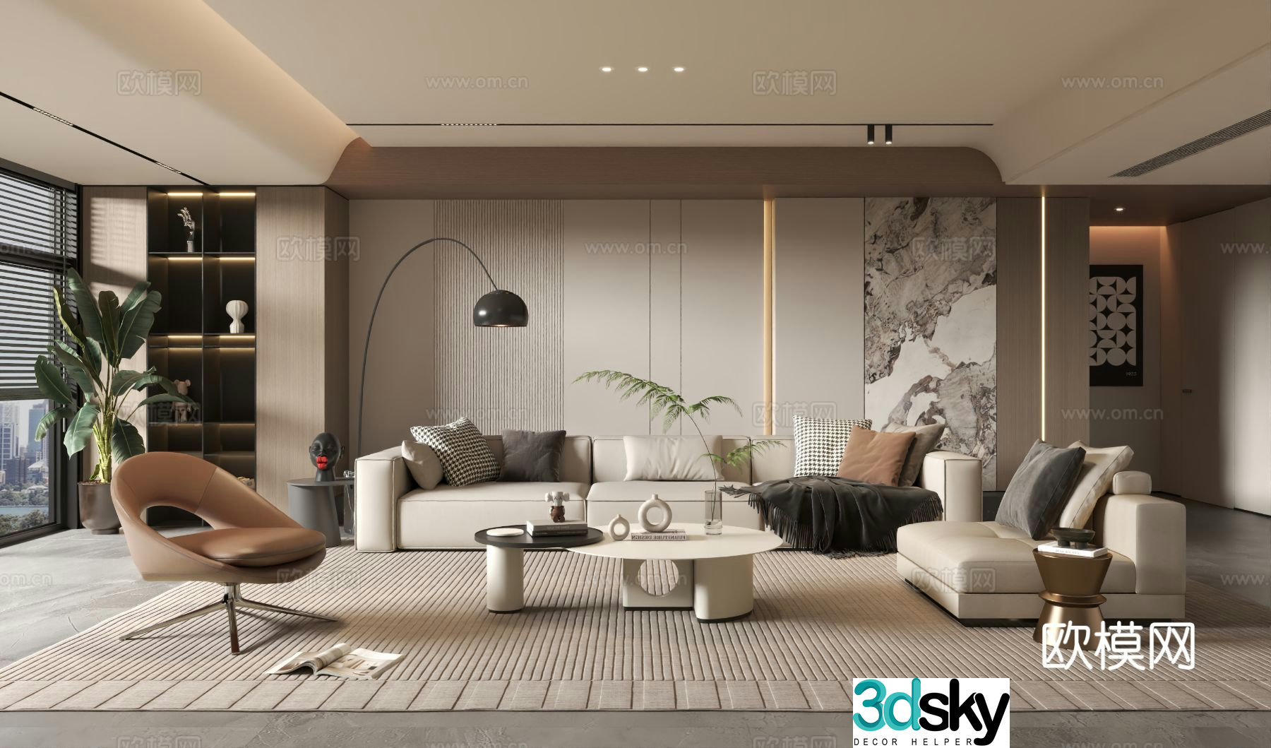 Modern living room 3d model