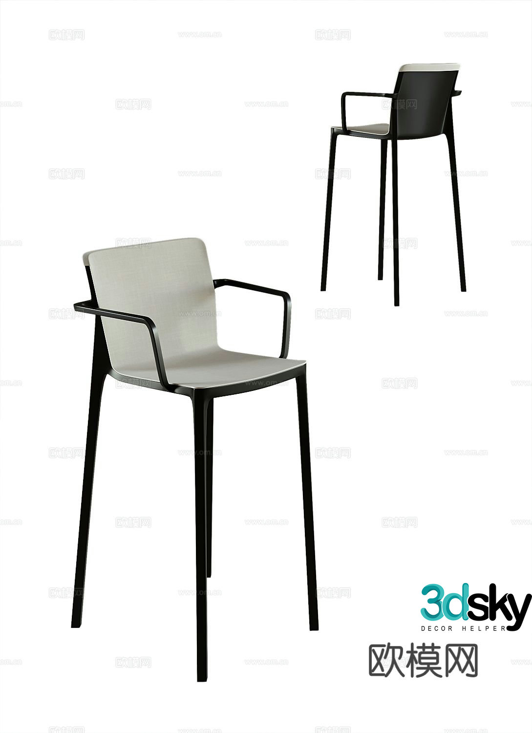 Modern bar stool bar stool 3d model