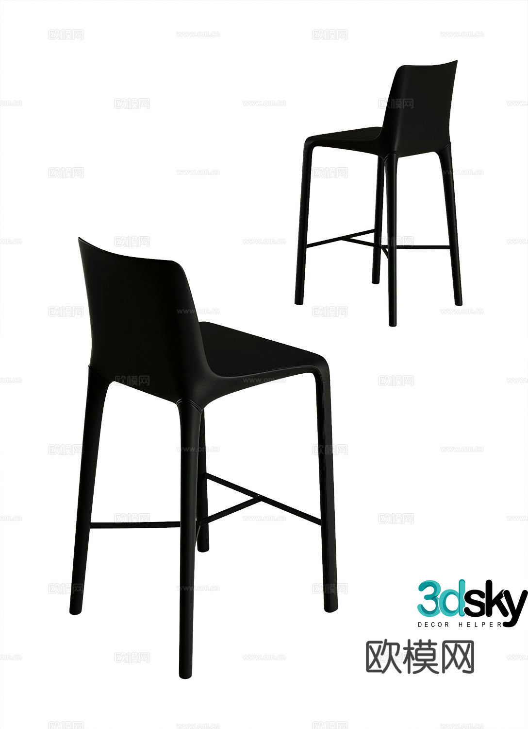Modern bar stool bar stool 3d model
