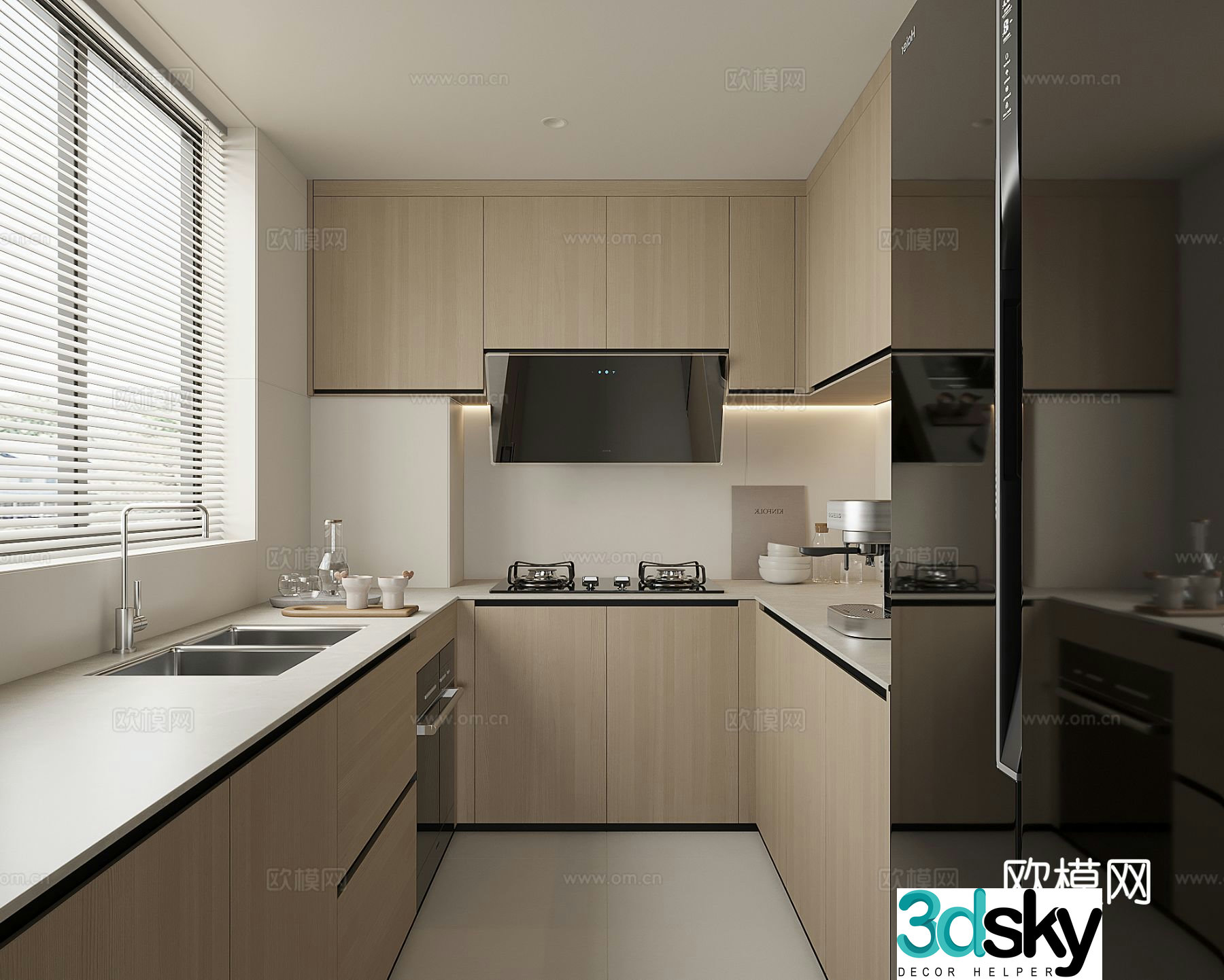 Modern kitchen 3d model