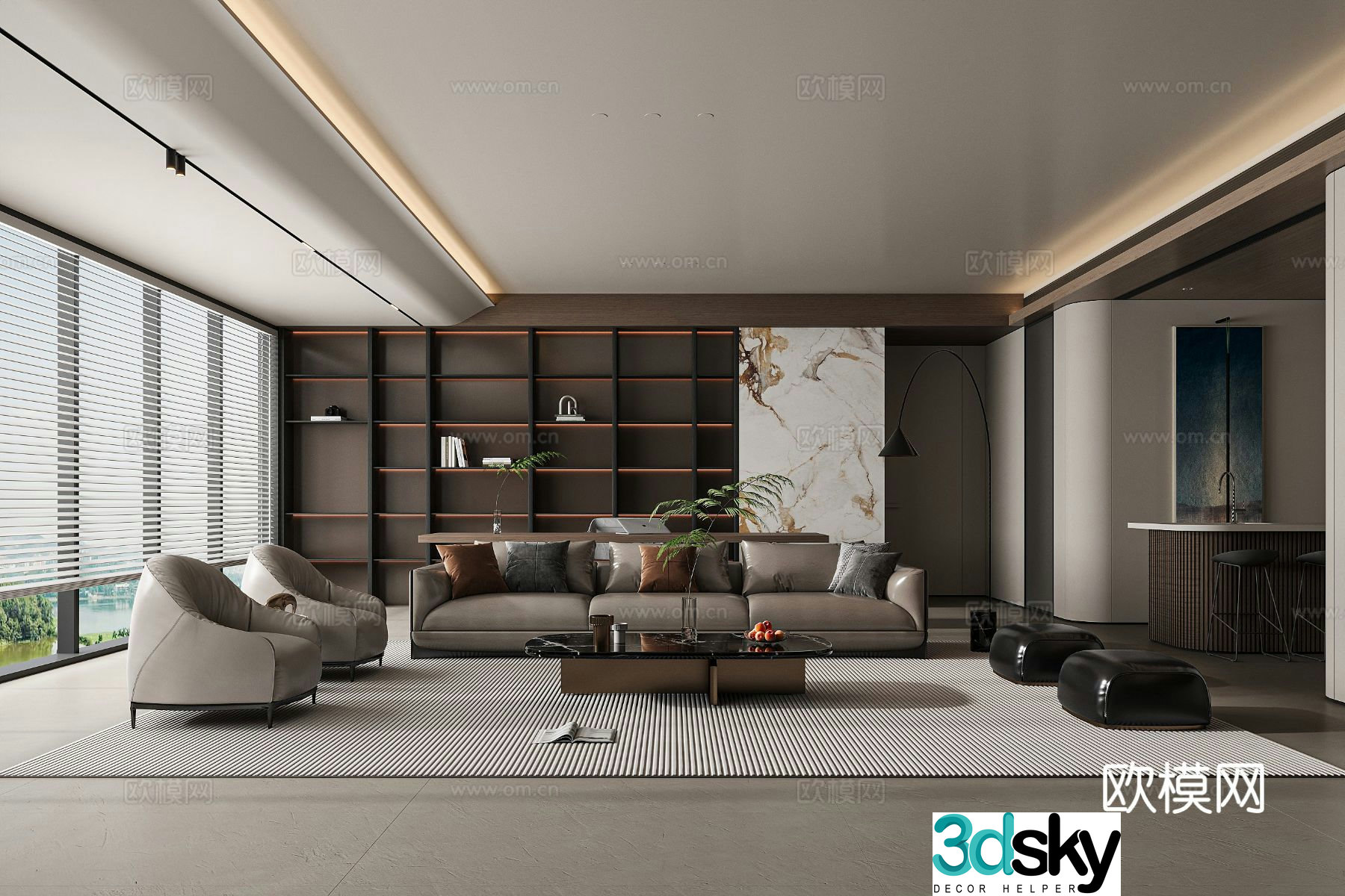 Italian living room 3d model