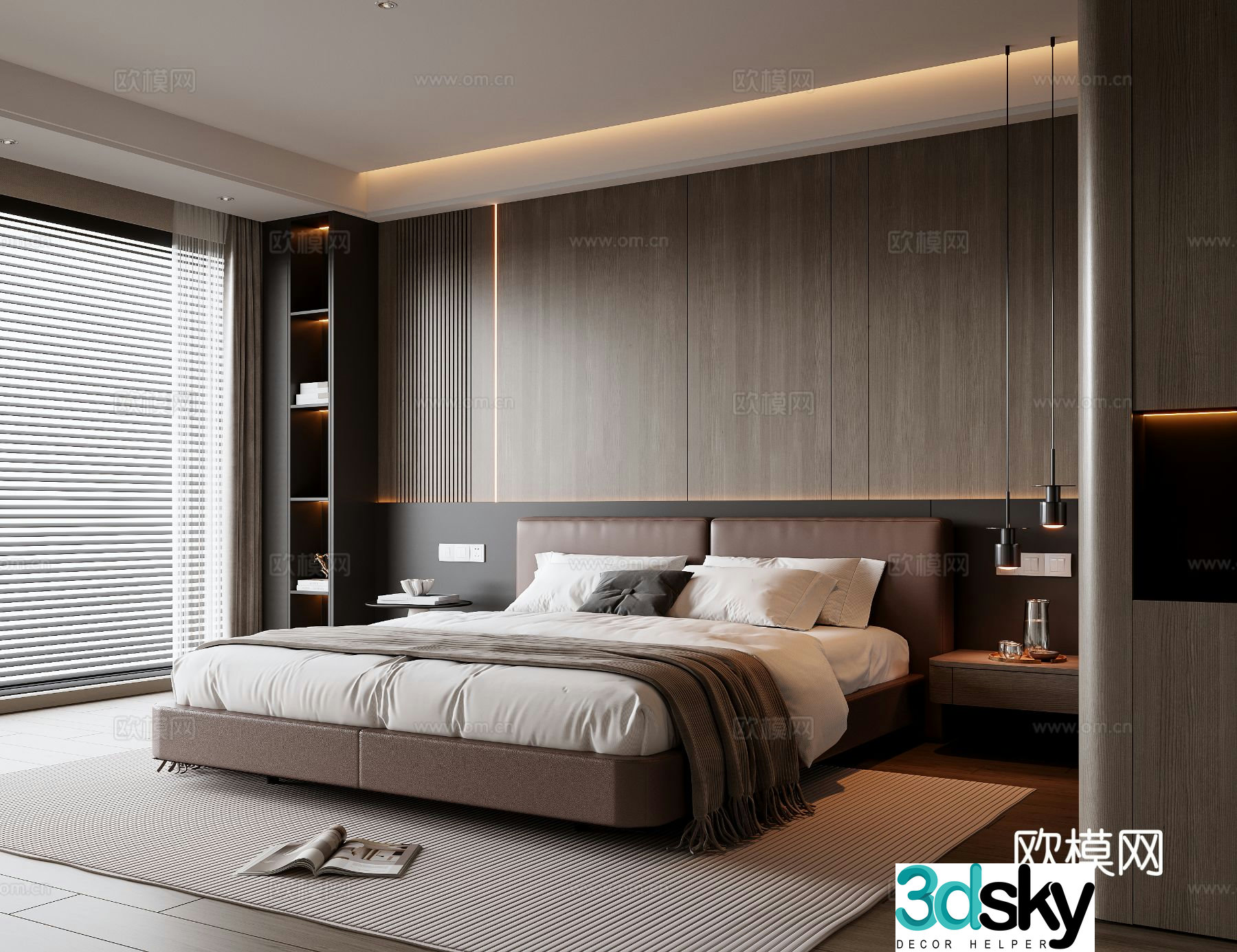 Italian style bedroom master bedroom 3d model