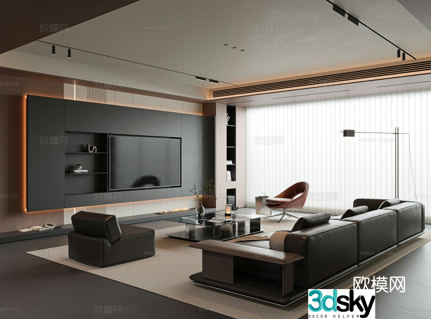 Italian living room 3d model
