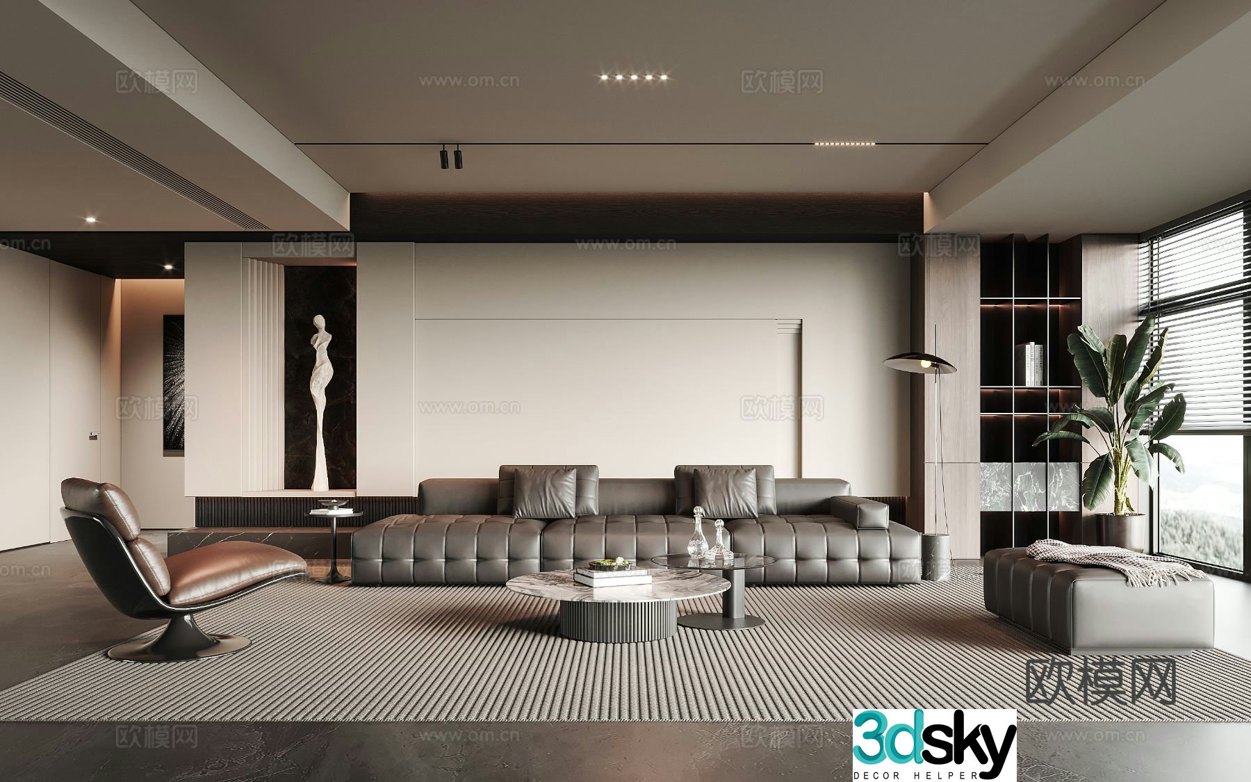 Italian living room 3d model