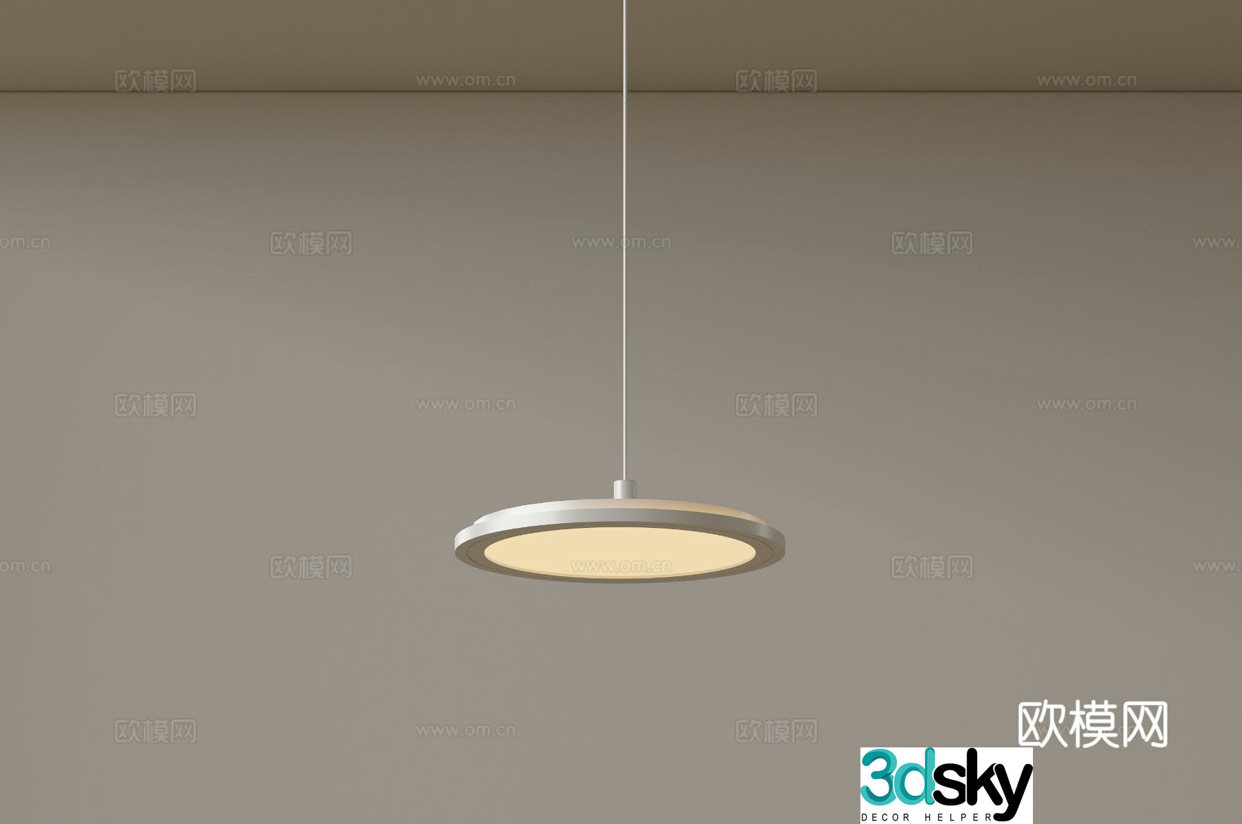 Modern single head chandelier bedside chandelier 3d model