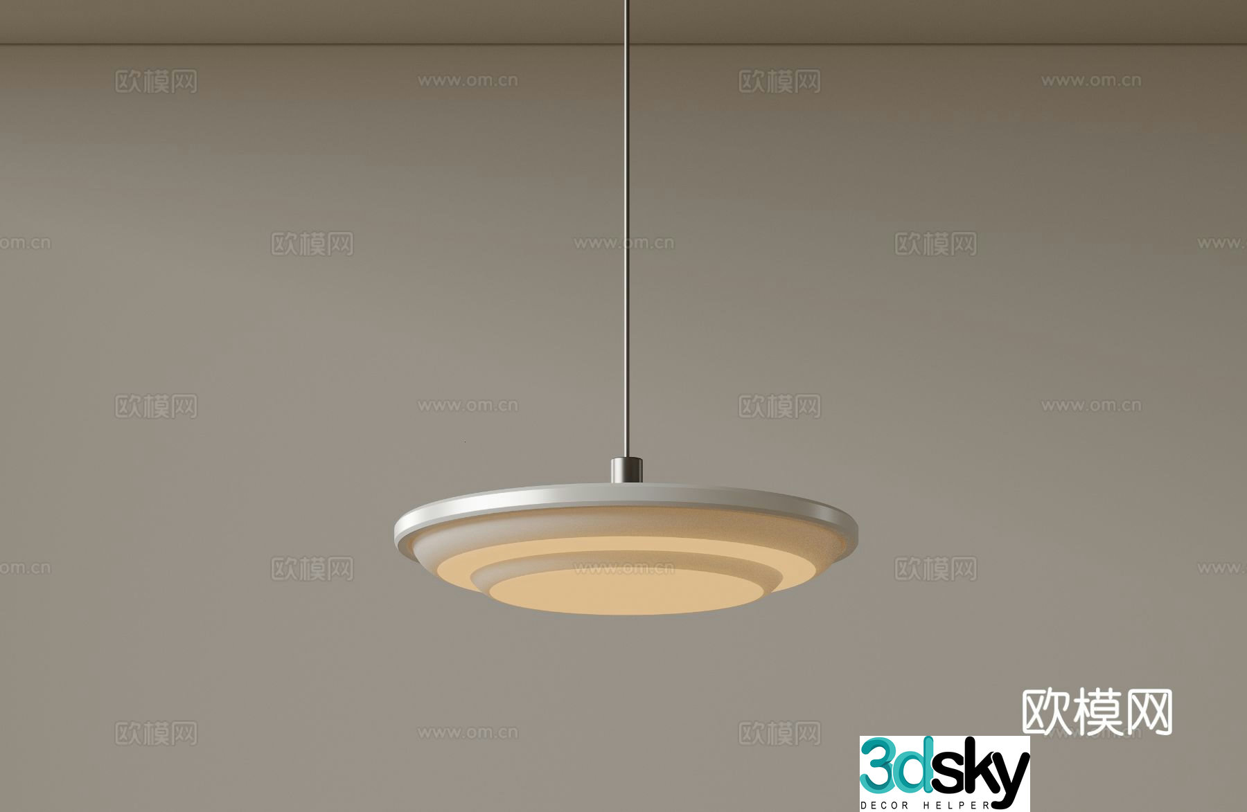 Modern single head chandelier bedside chandelier 3d model