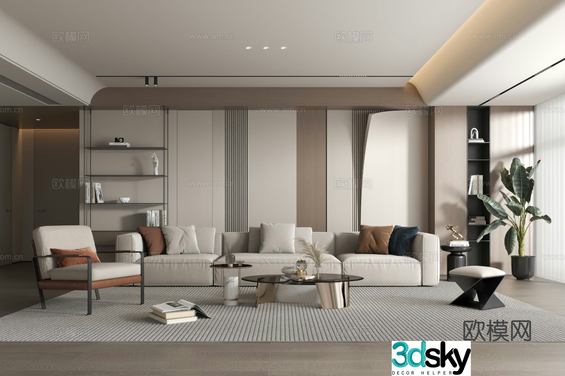 Modern living room 3d model