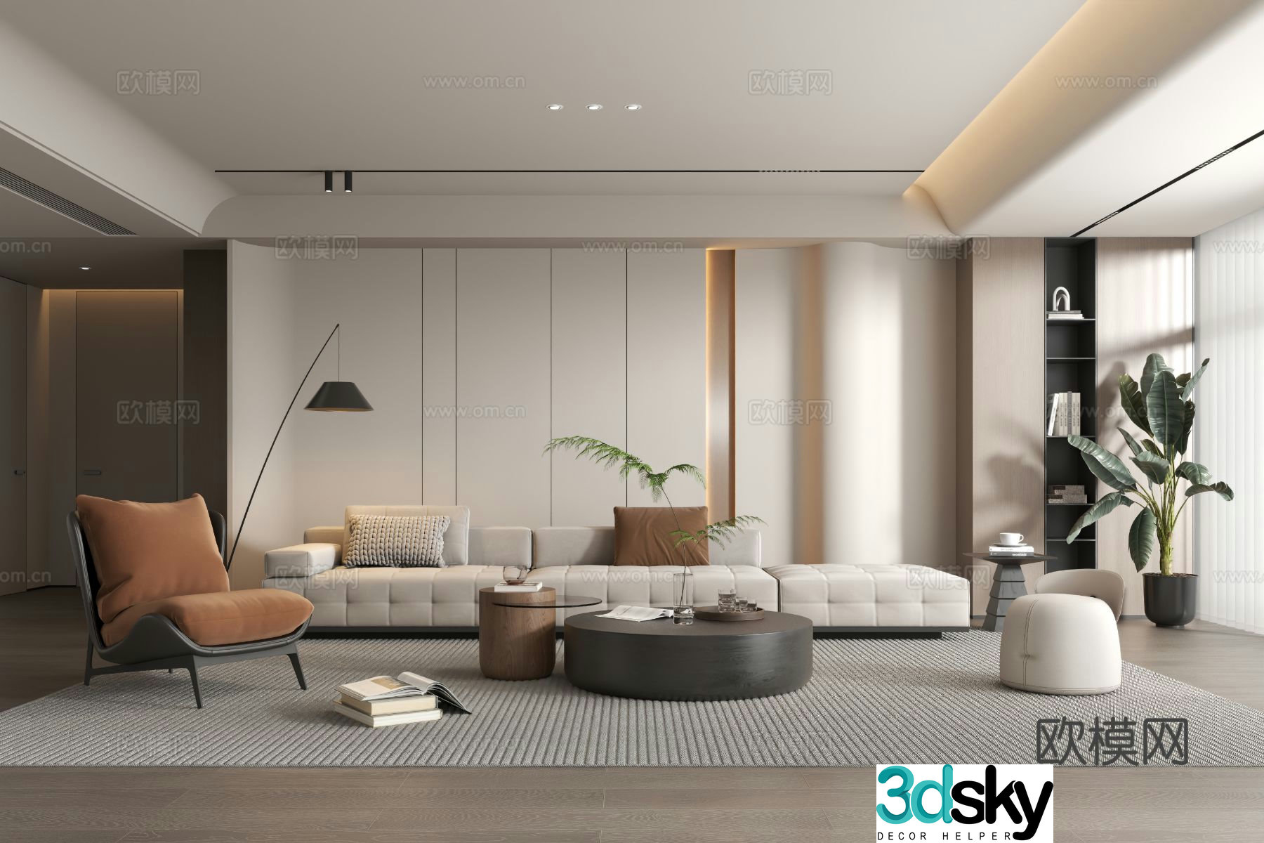 Modern living room 3d model