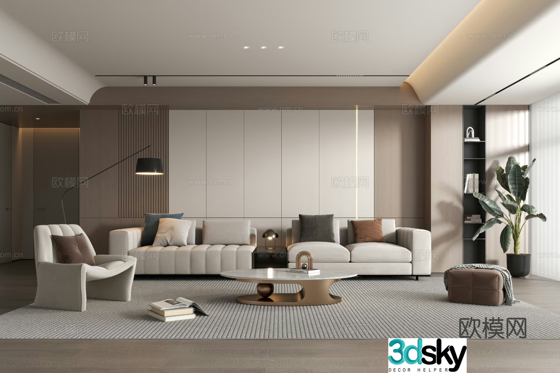 Modern living room 3d model