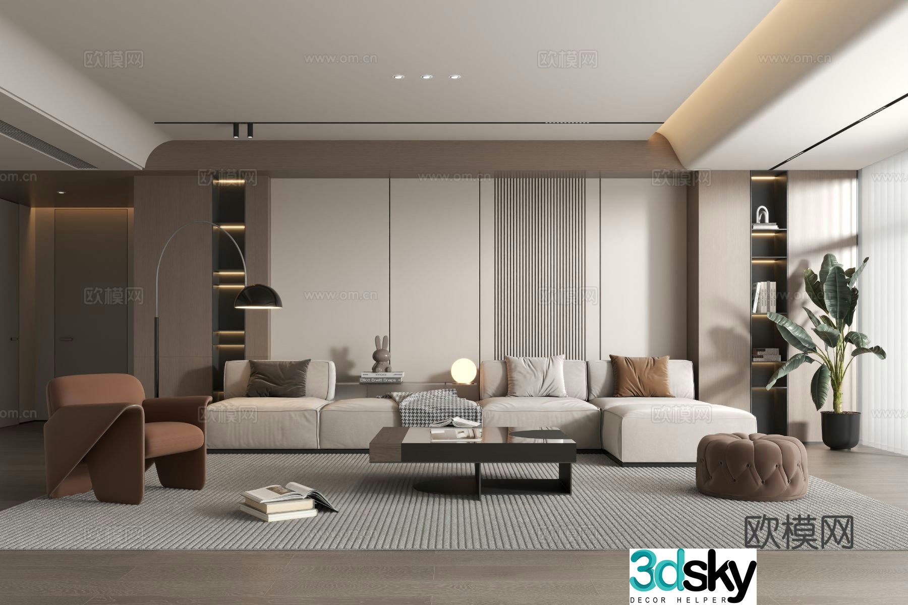 Modern living room 3d model