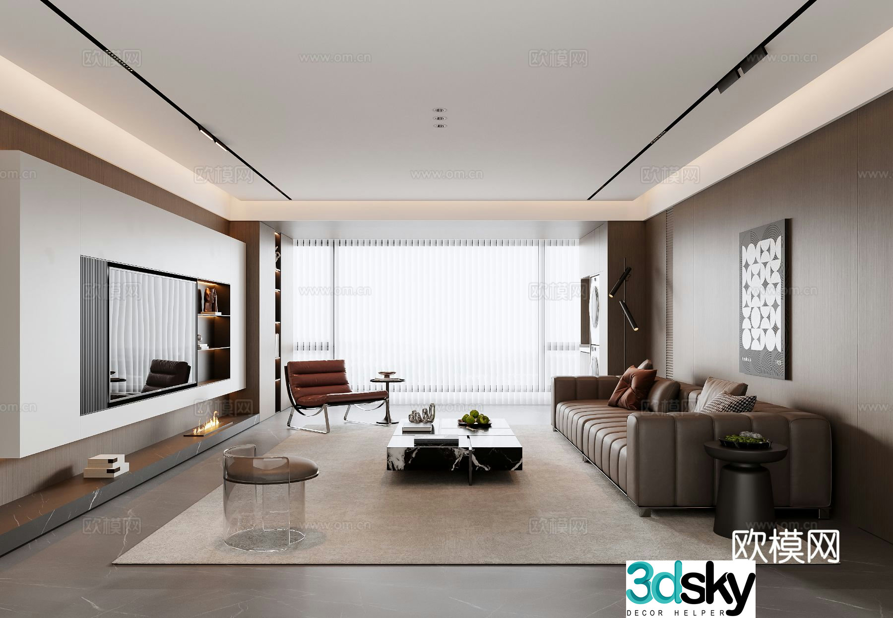 Italian living room 3d model