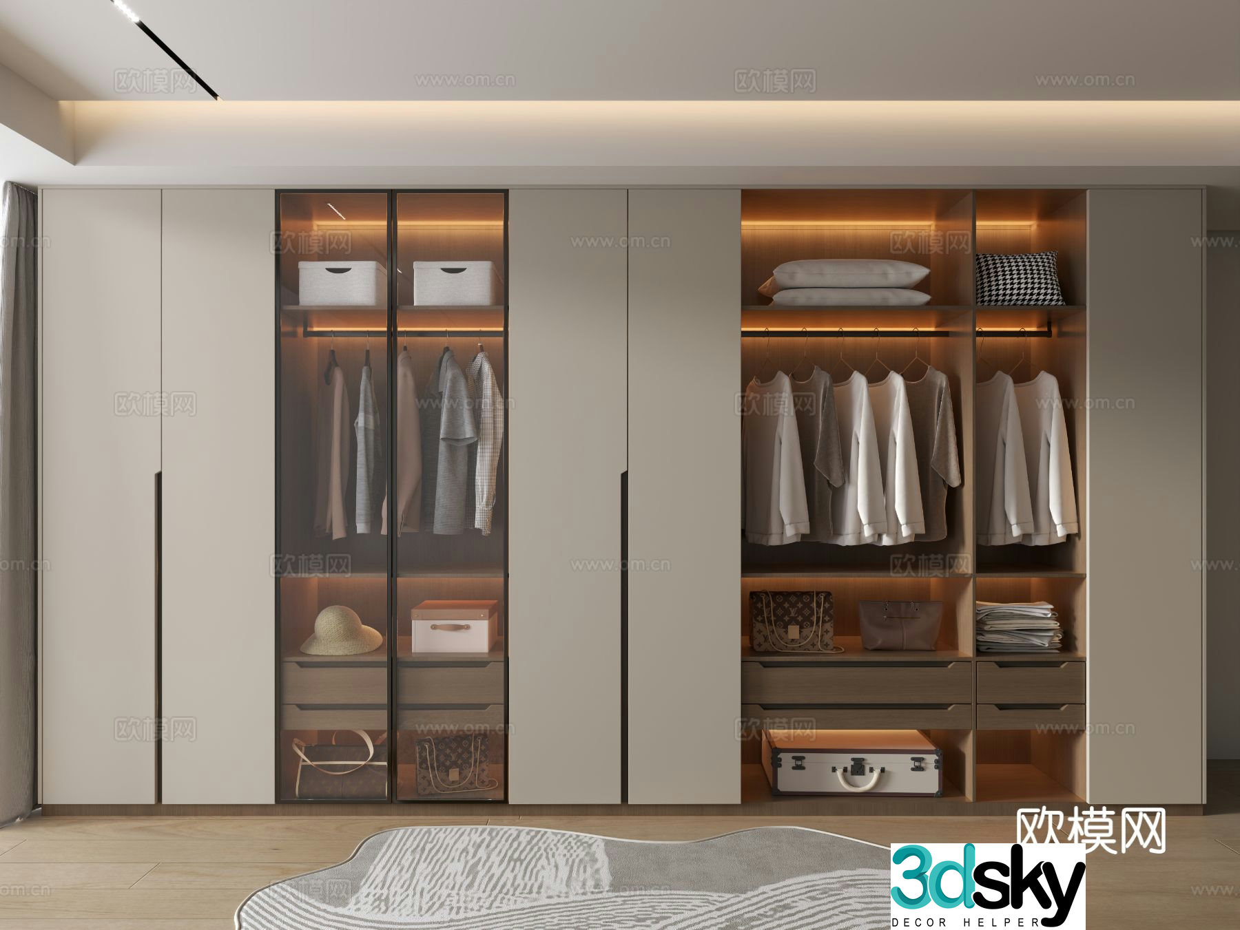 Modern wardrobe 3d model