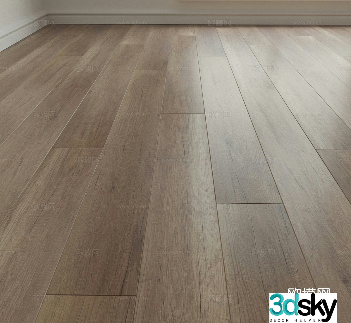 Modern wooden floor vintage wooden floor 3d model