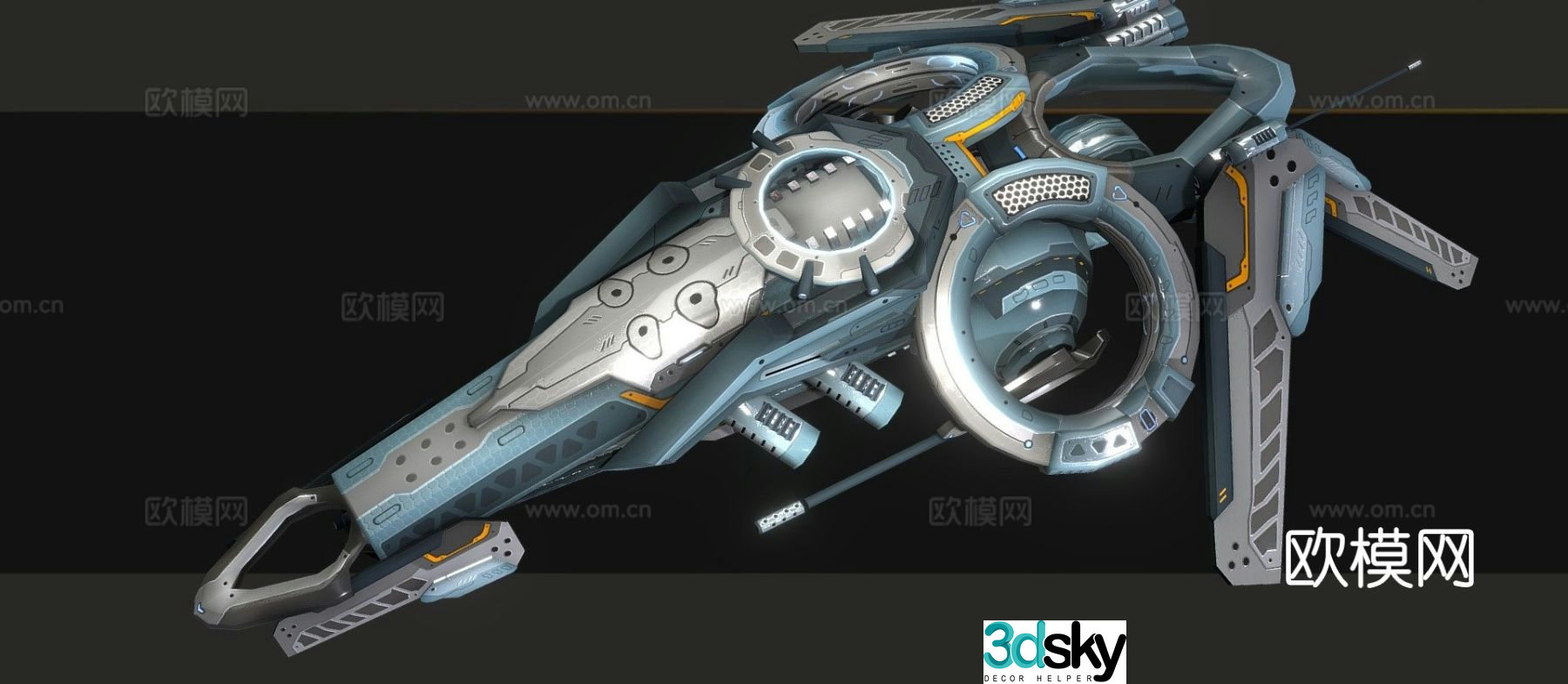 Sci-fi spaceship spaceship 3d model