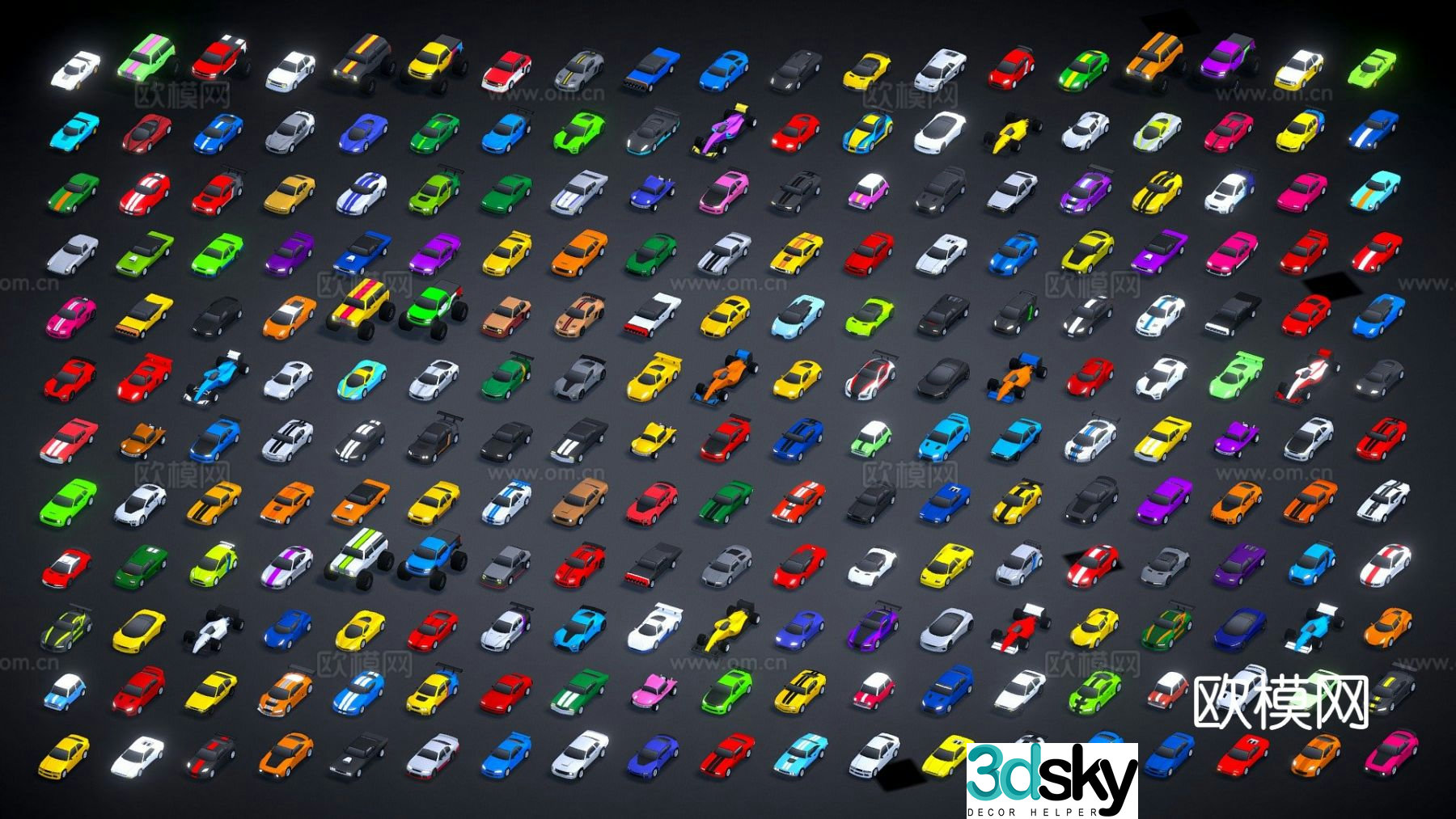 car sedan sports car race car 3d model