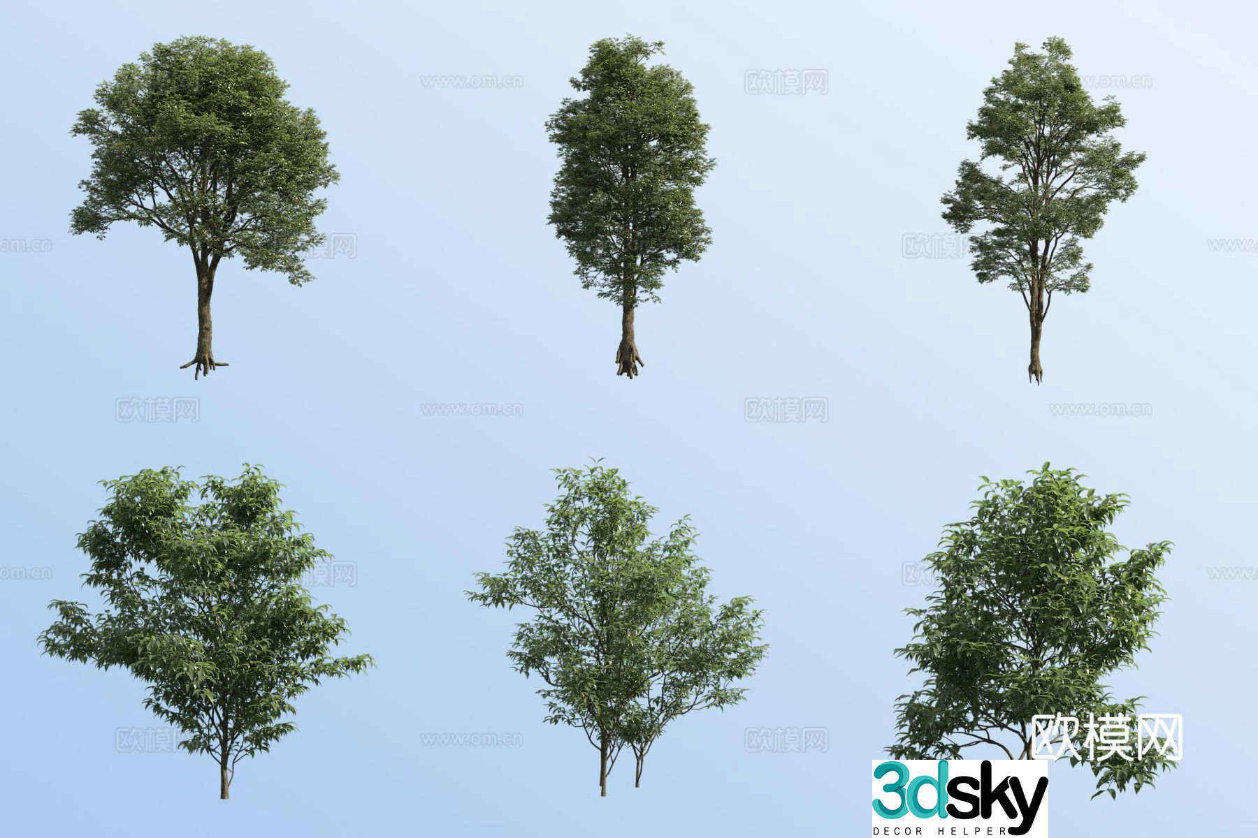 small tree landscape tree green tree 3d model