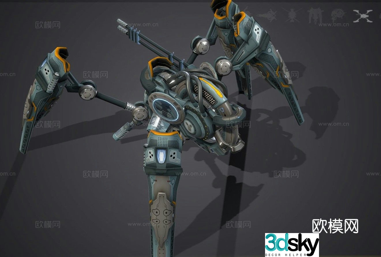 spider drone 3d model
