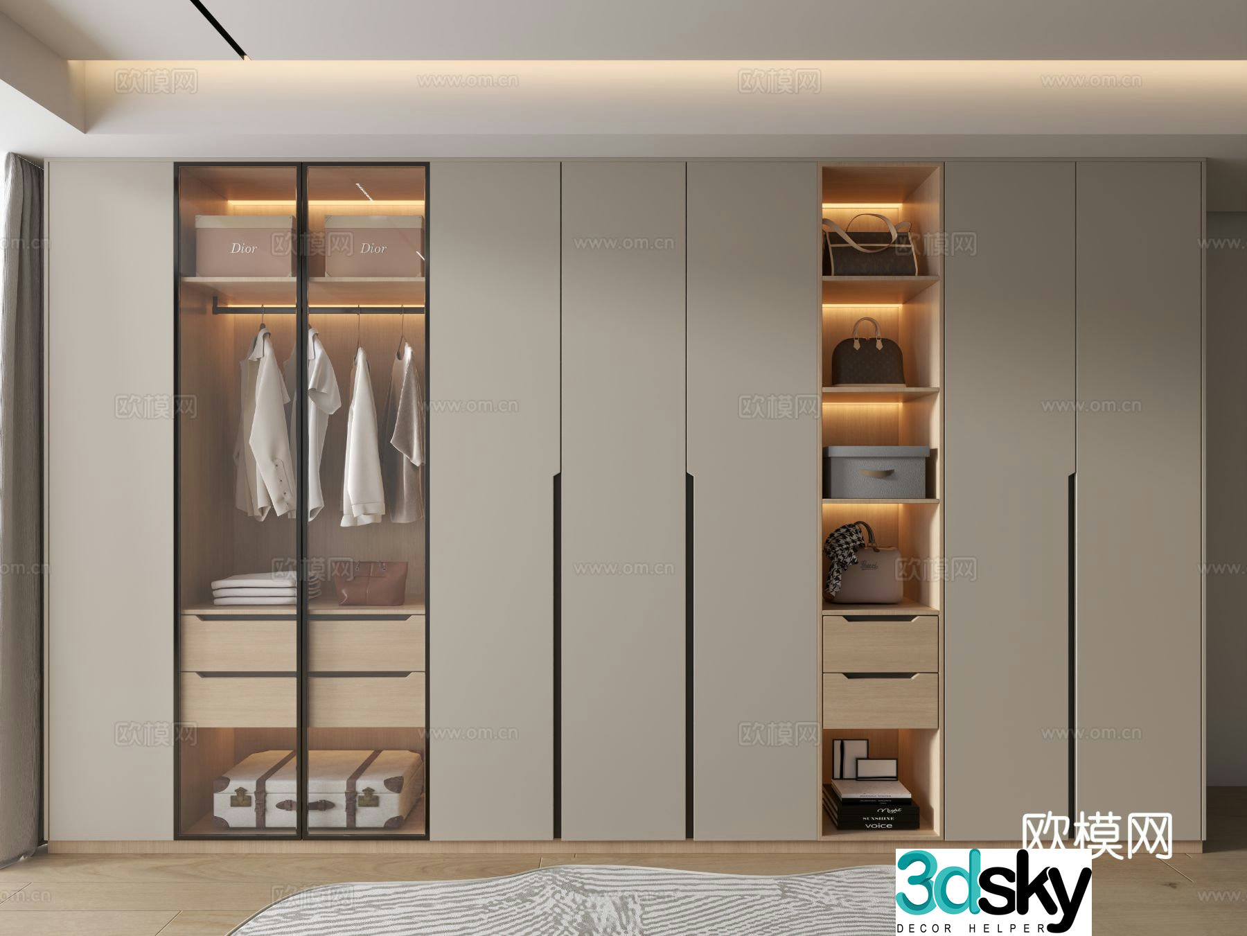 Modern wardrobe 3d model