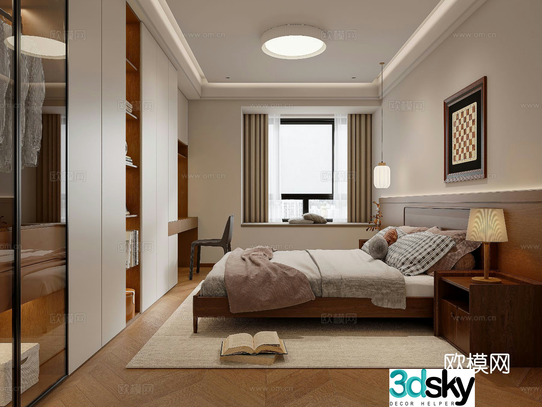 Medieval style bedroom master bedroom 3d model