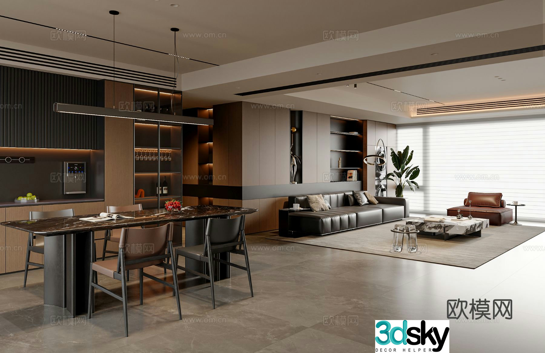 Italian restaurant 3D model
