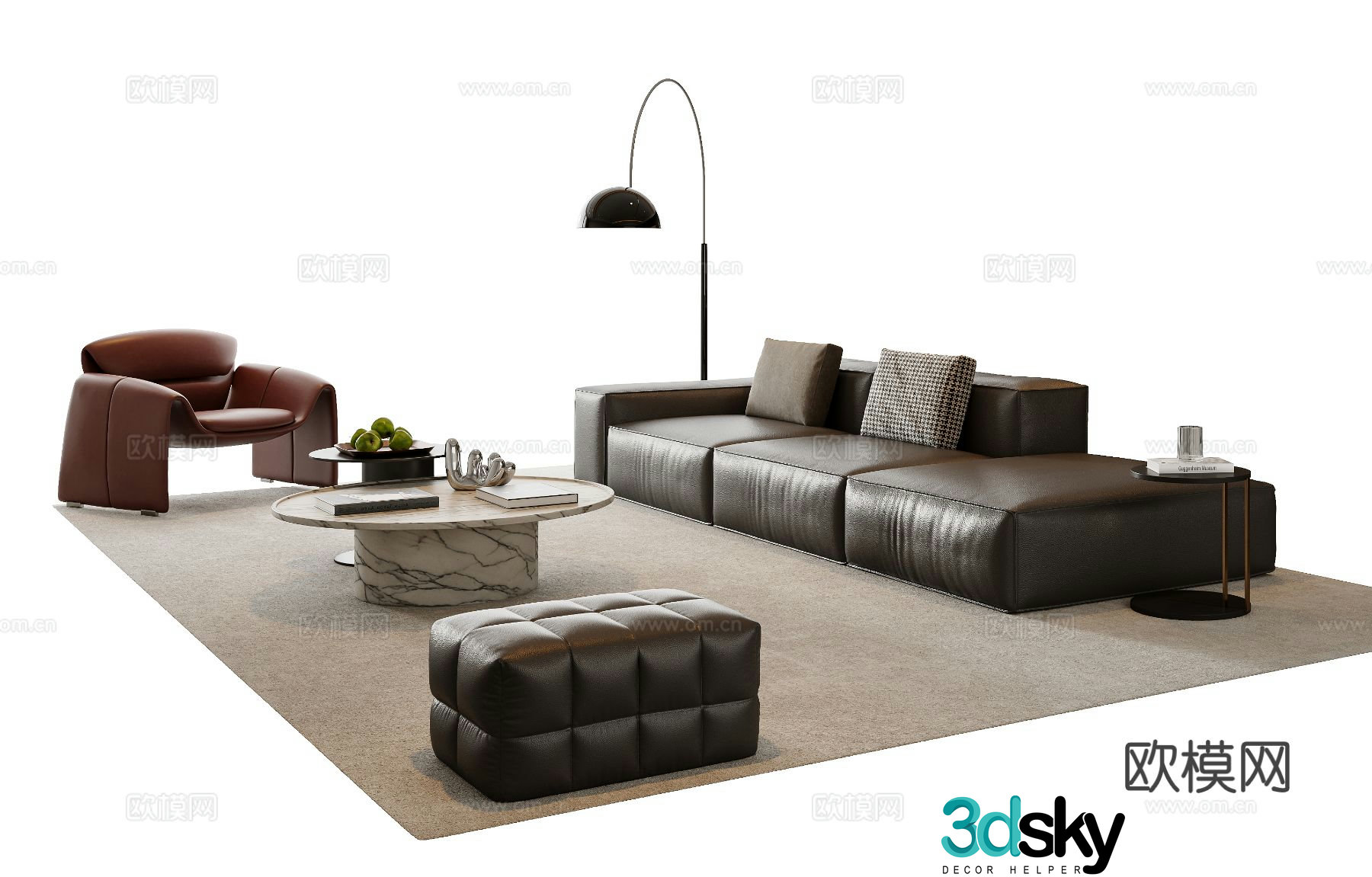 Sites Sofa Coffee Table Sofa 3D Model