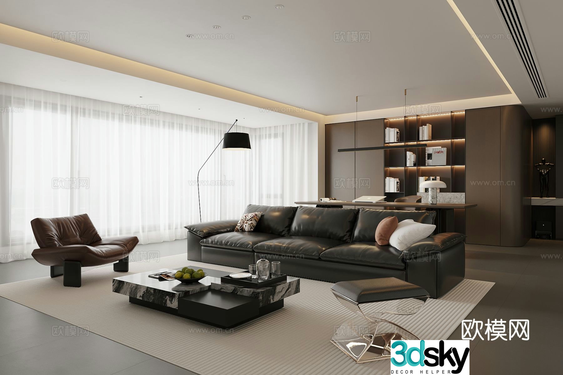 Italian living room 3d model