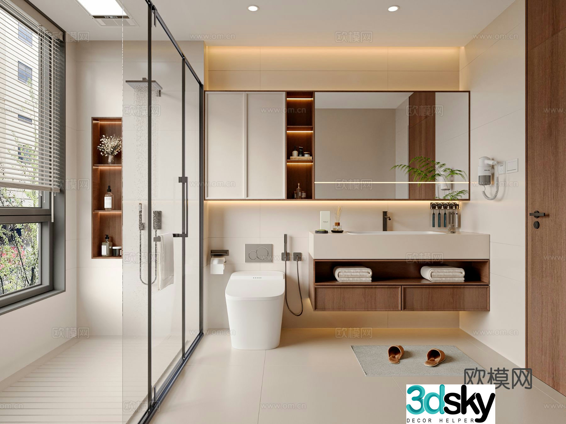 Medieval style bathroom bathroom 3d model