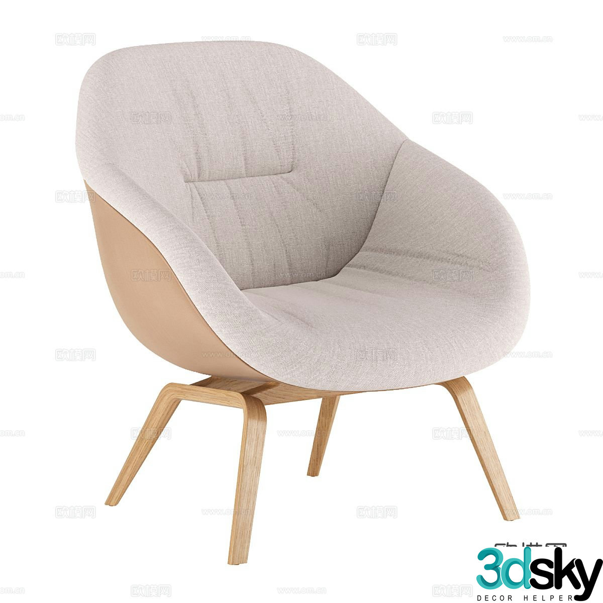 Nordic leisure chair 3d model