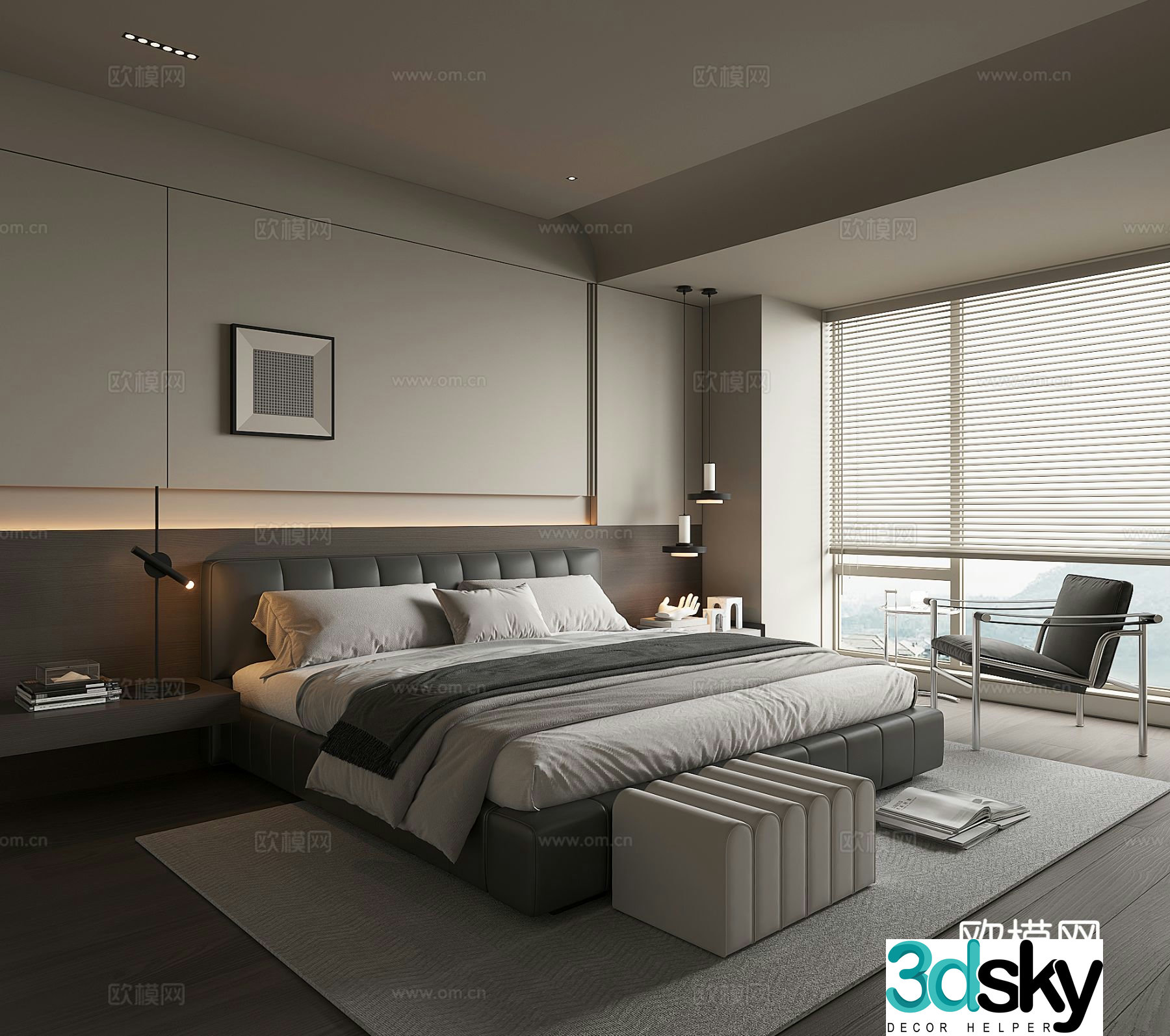 Italian bedroom second bedroom 3D model