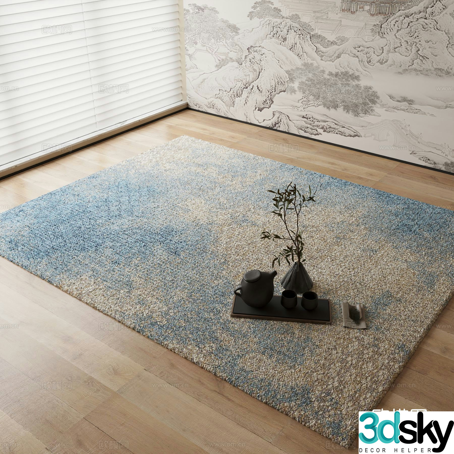 New Chinese carpet 3D model