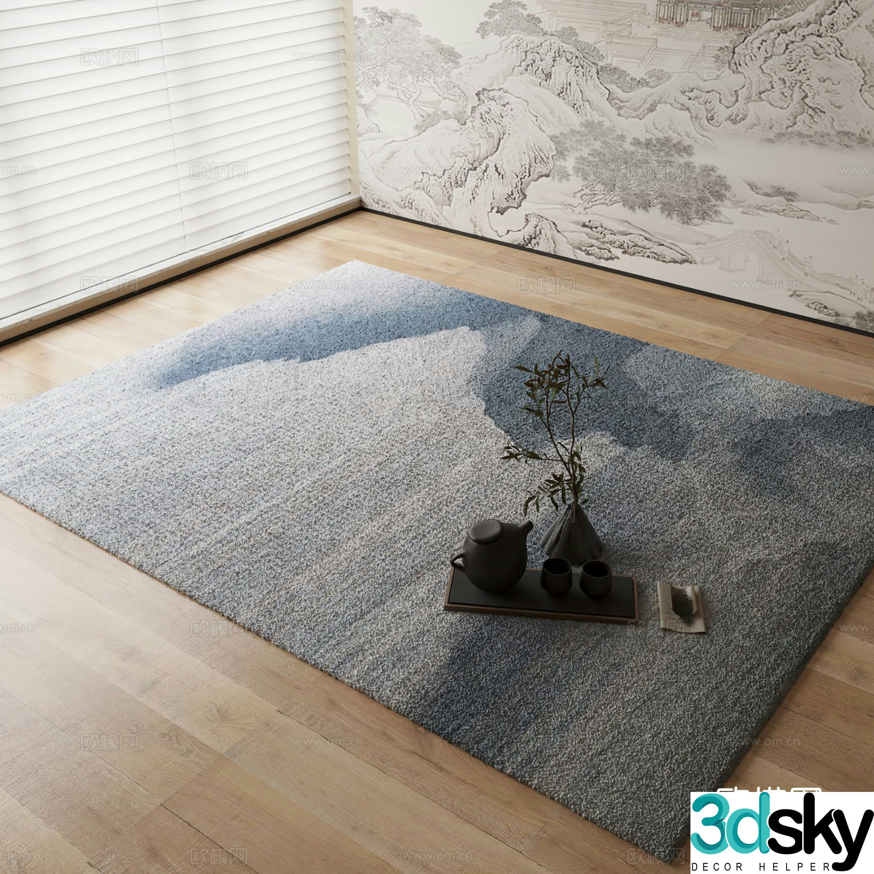 New Chinese carpet 3D model