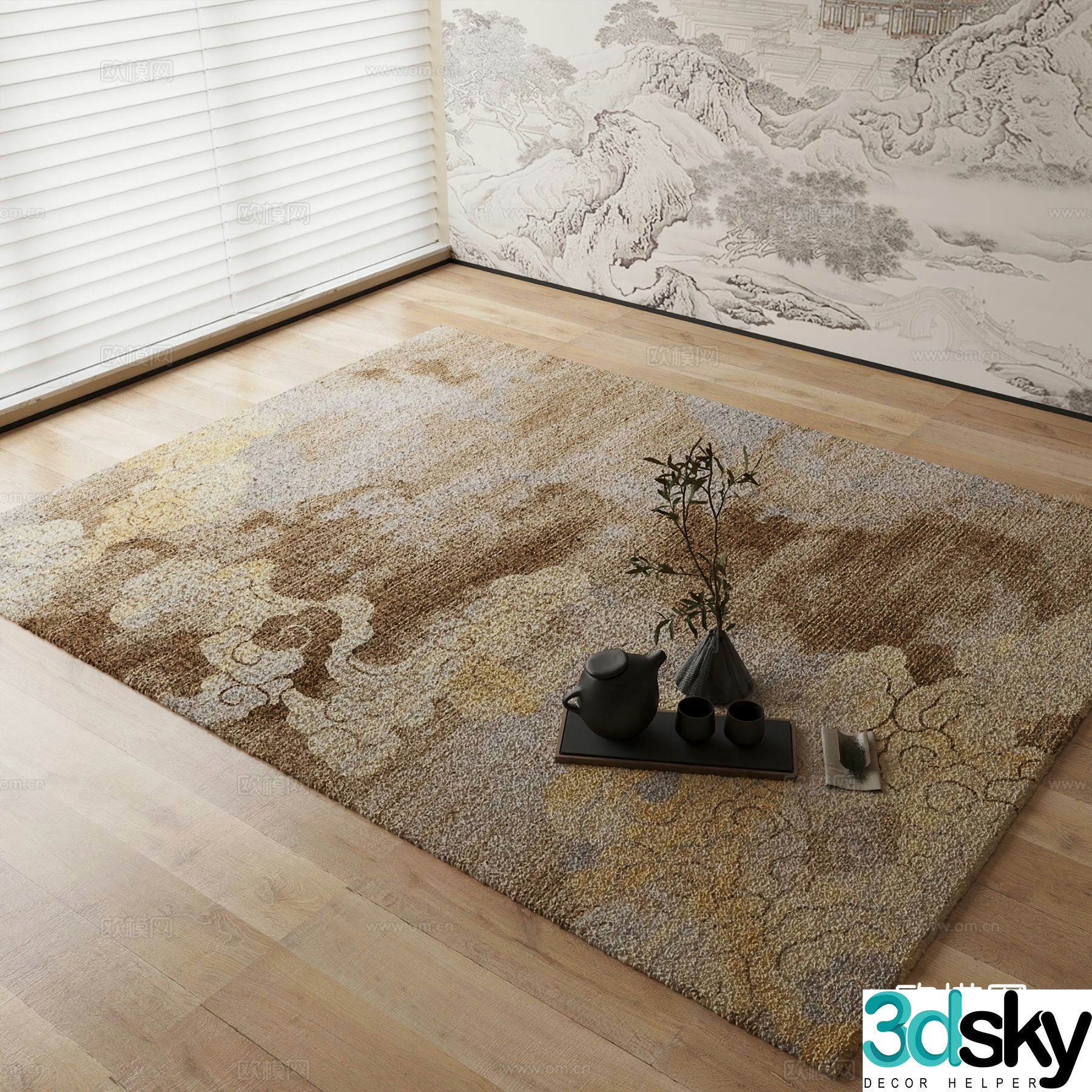 New Chinese carpet 3D model