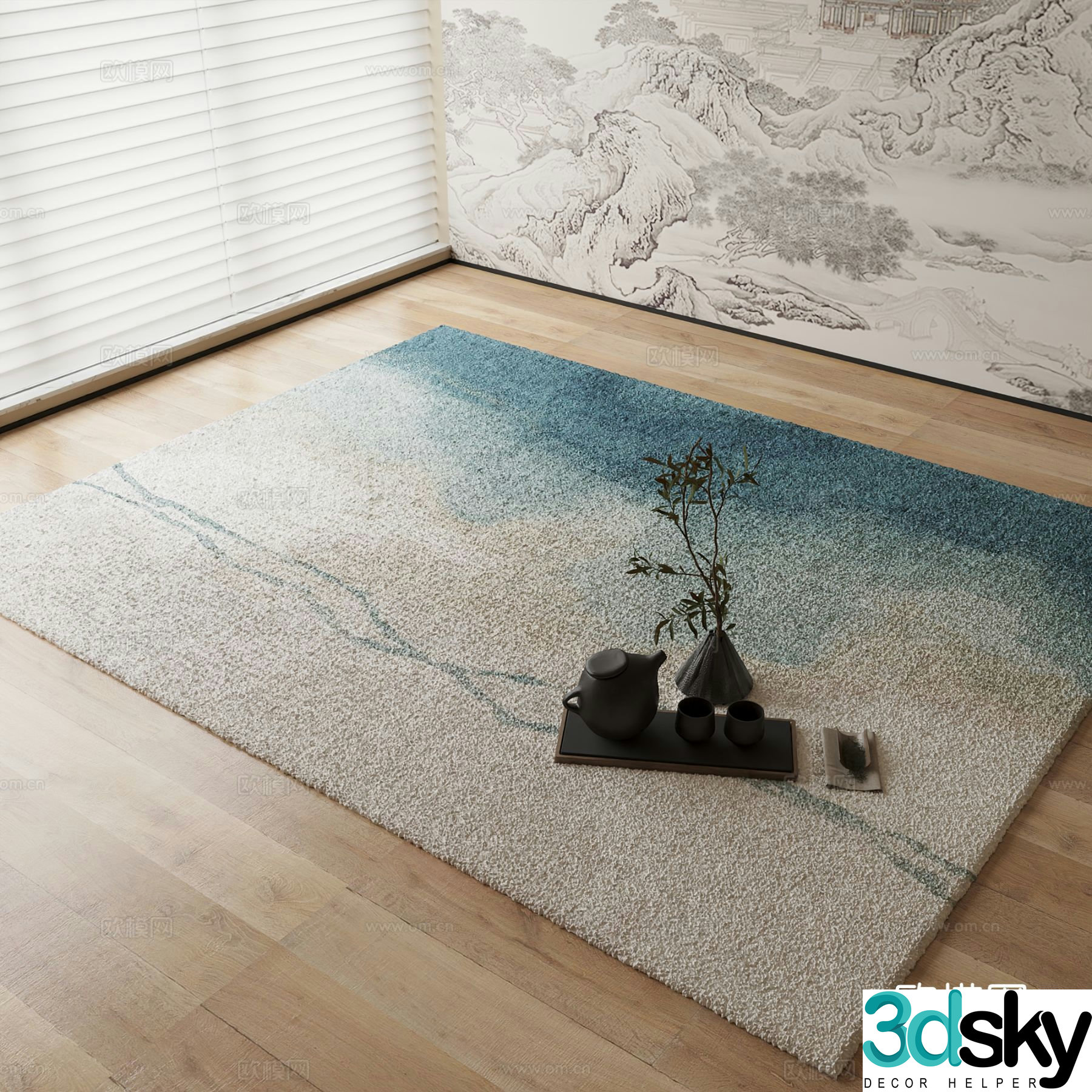 New Chinese carpet 3D model