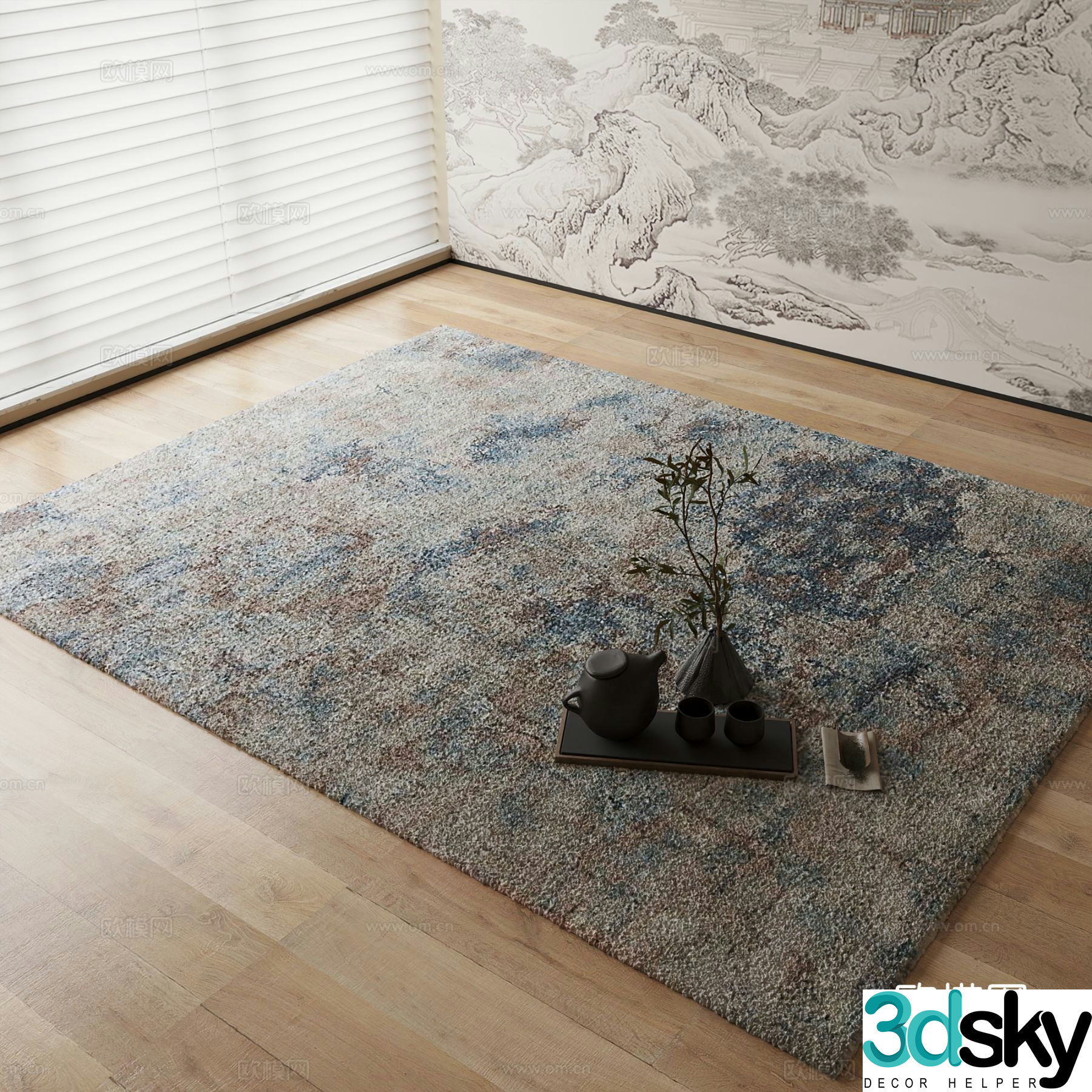New Chinese carpet 3D model