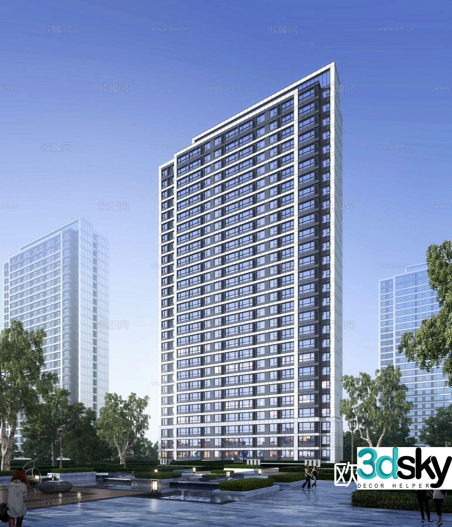 3D model of high -rise residential buildings 3D model