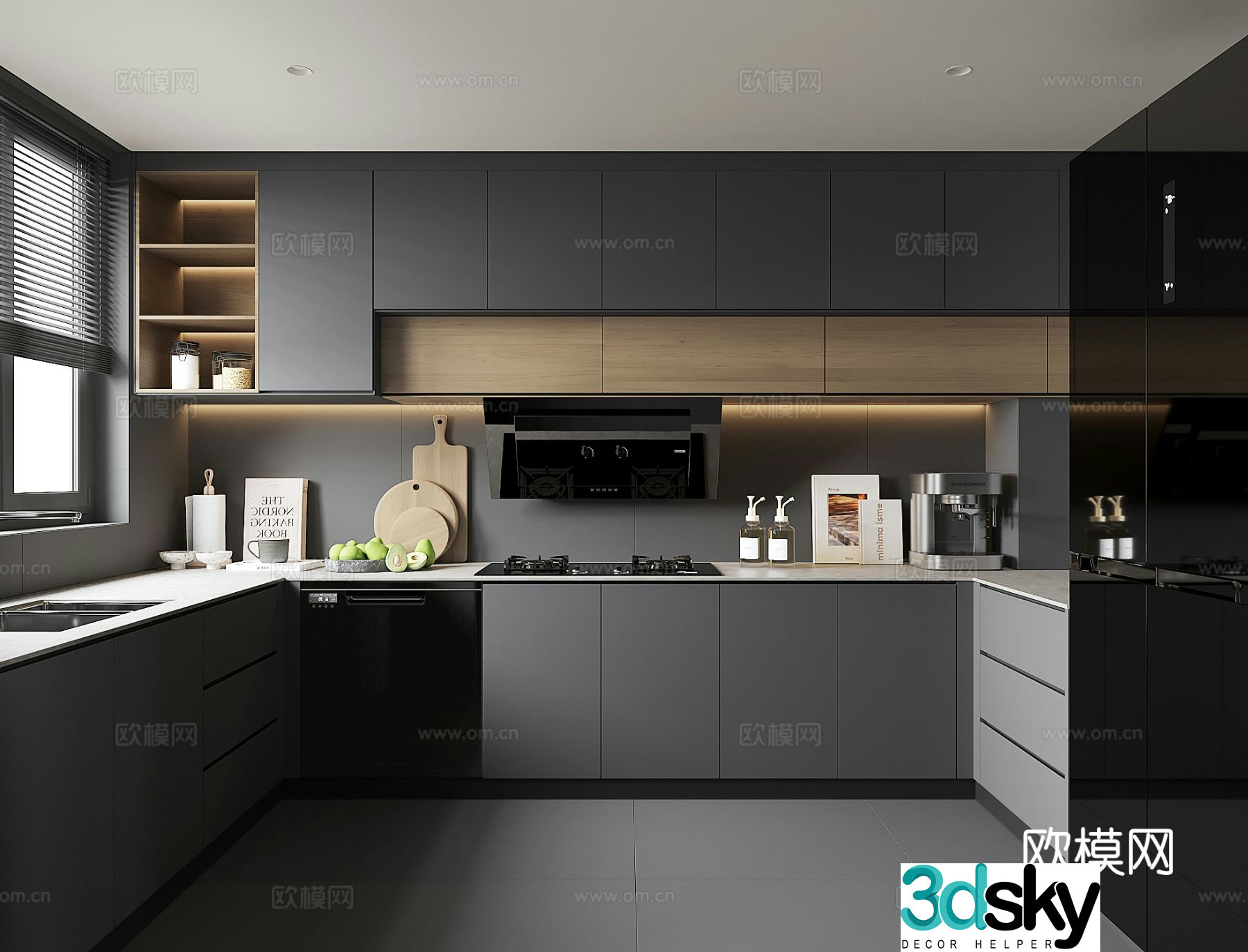Dark Wind Kitchen 3d Model