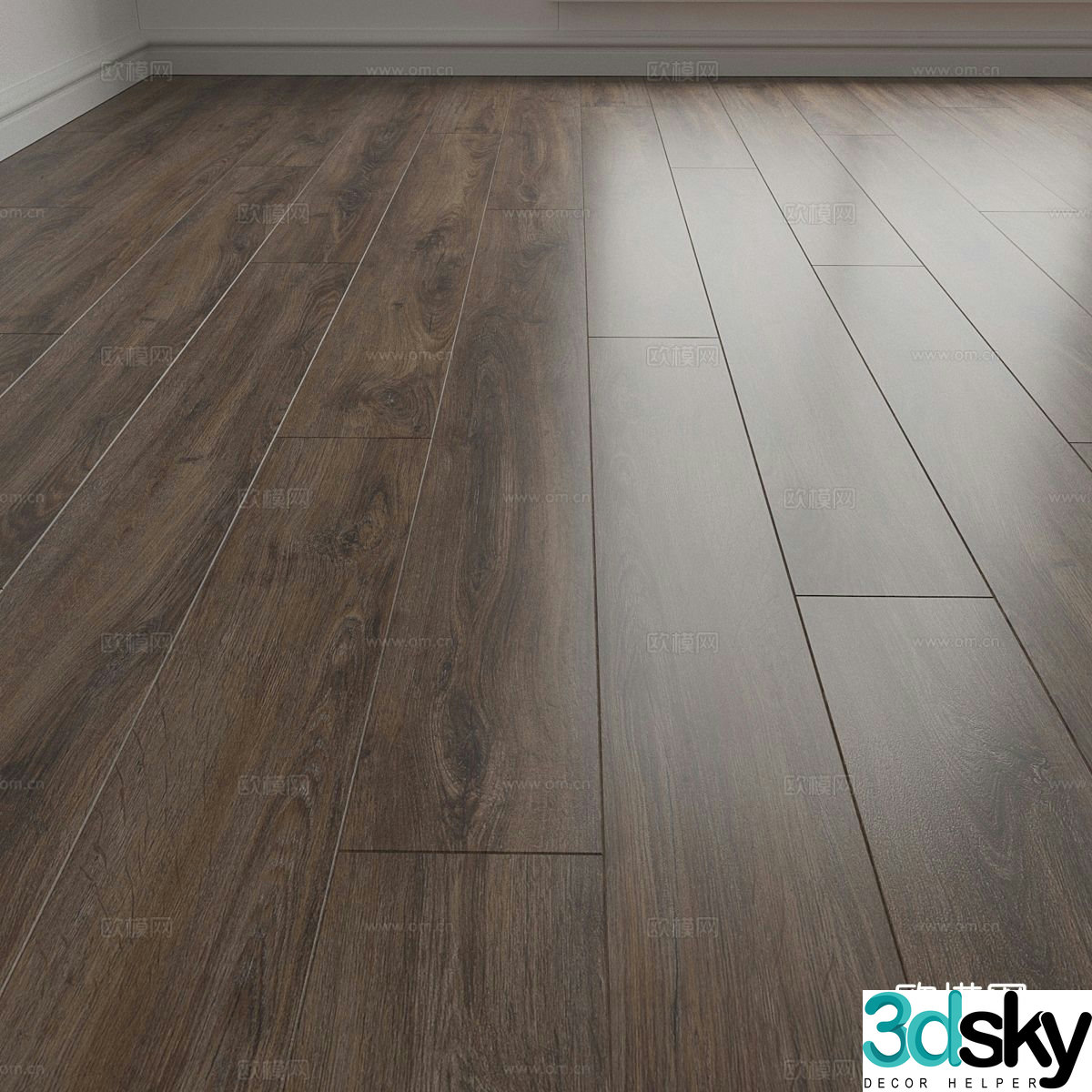 New Chinese style wooden floor 3D model
