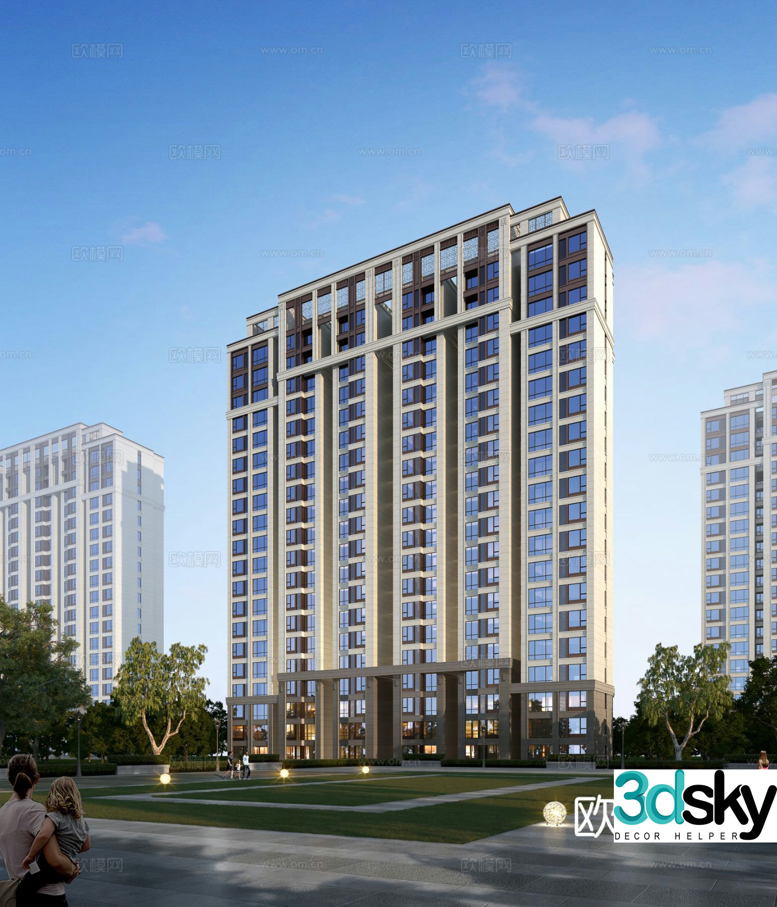 3D model of high -rise residential buildings 3D model