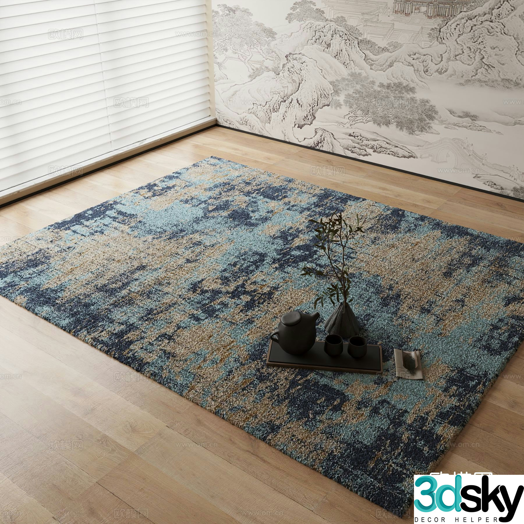 New Chinese carpet 3D model