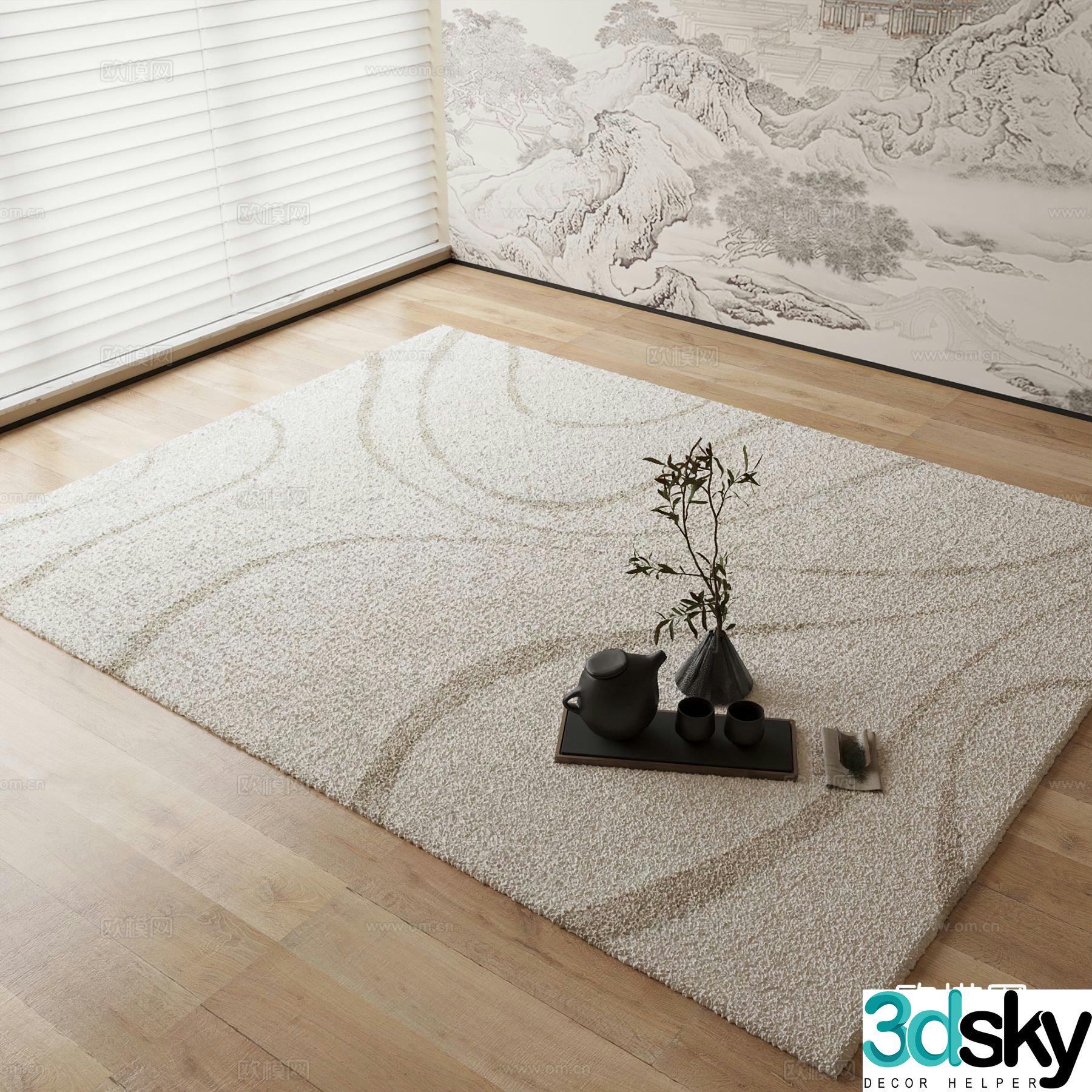 New Chinese carpet 3D model