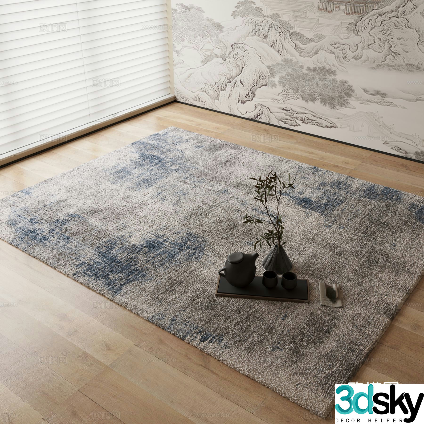 New Chinese carpet 3D model