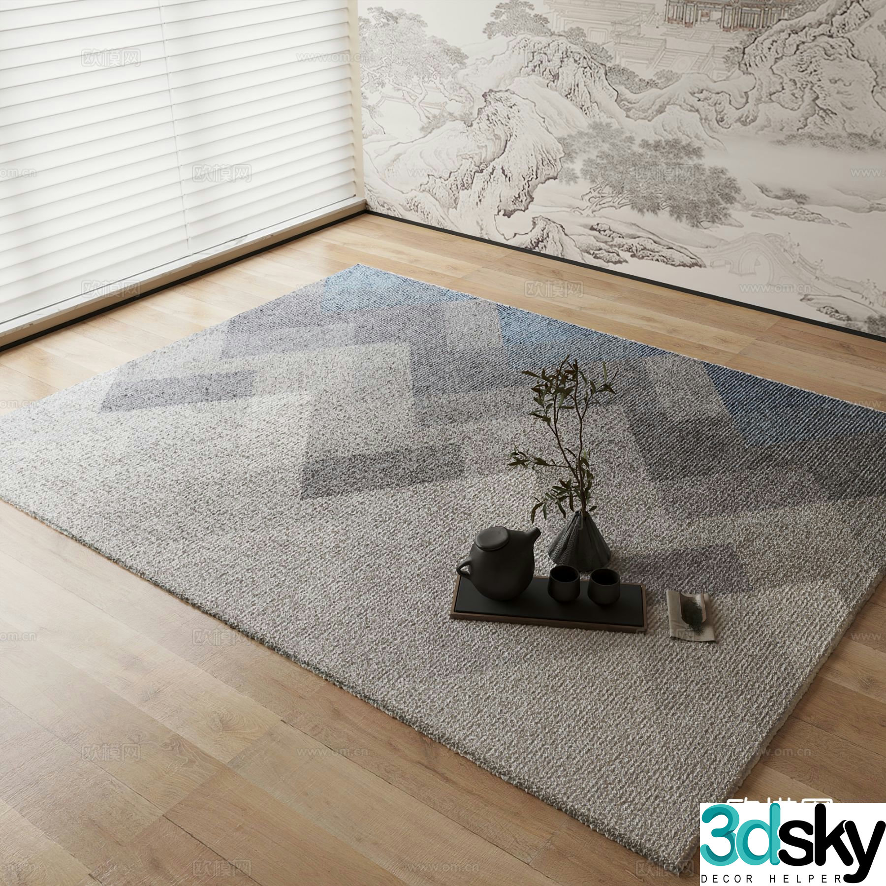 New Chinese carpet 3D model
