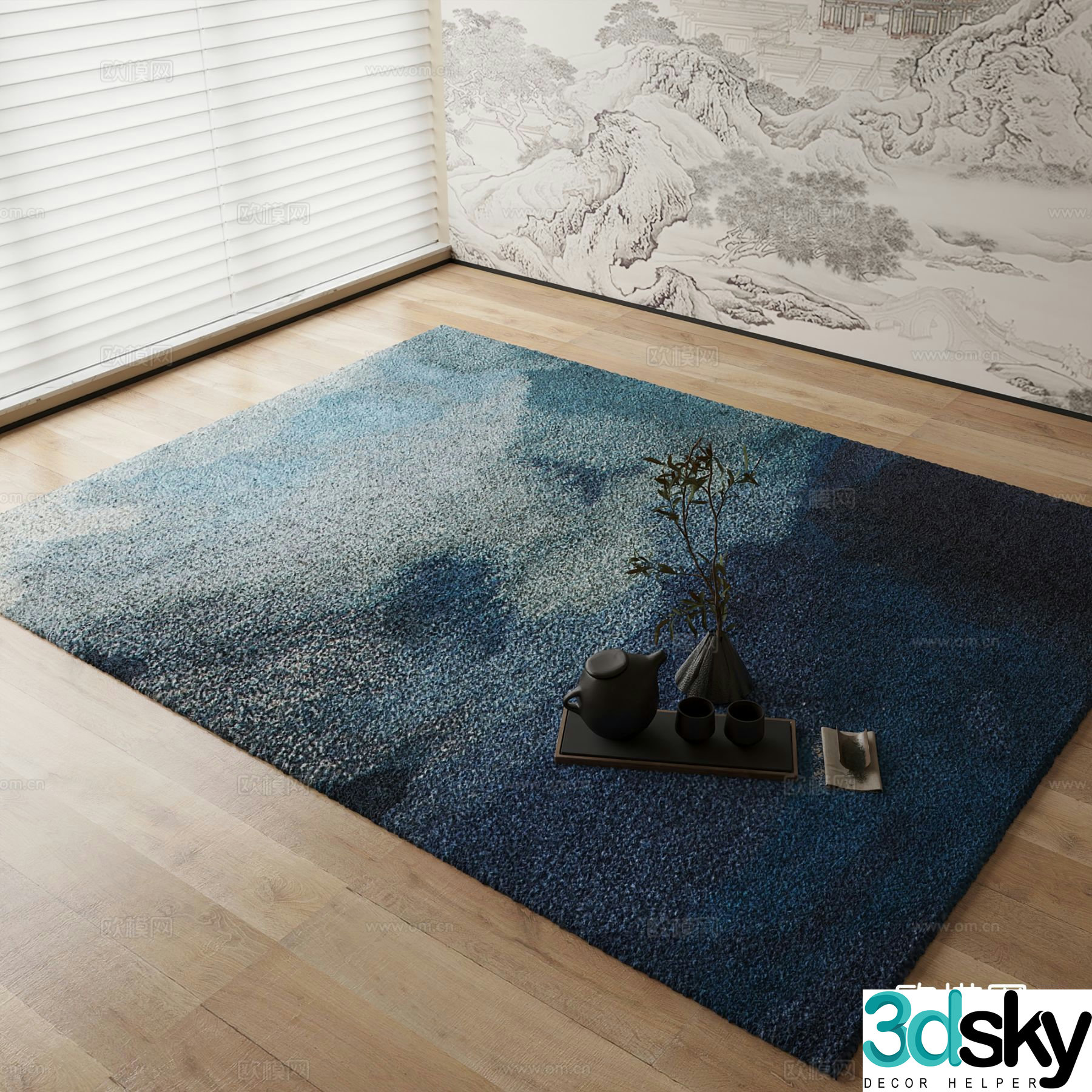 New Chinese carpet 3D model